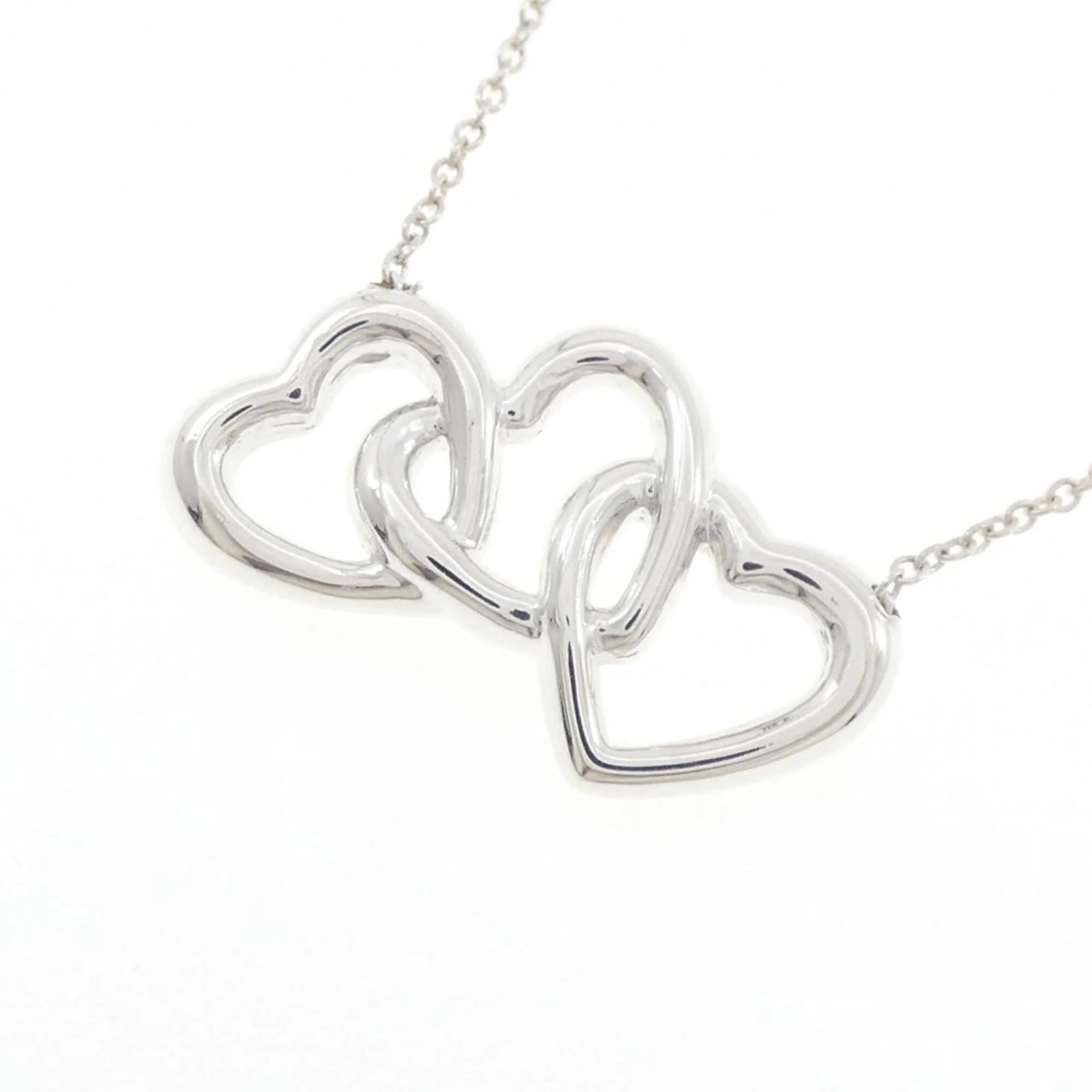 Open Heart Pendant Necklace Sterling Silver 13.3mm - Image 3