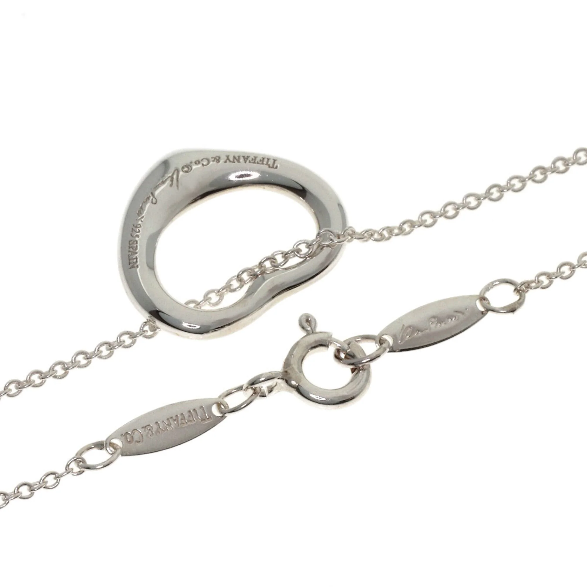 Open Heart Pendant Necklace Sterling Silver 13.6mm - Image 2