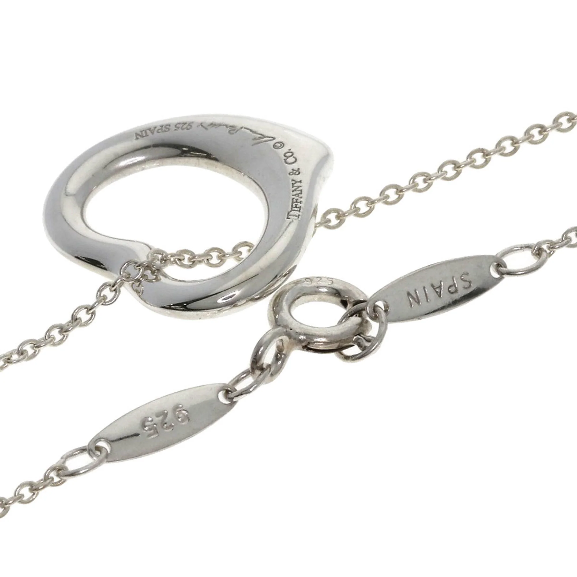Open Heart Pendant Necklace Sterling Silver 14.3mm - Image 2