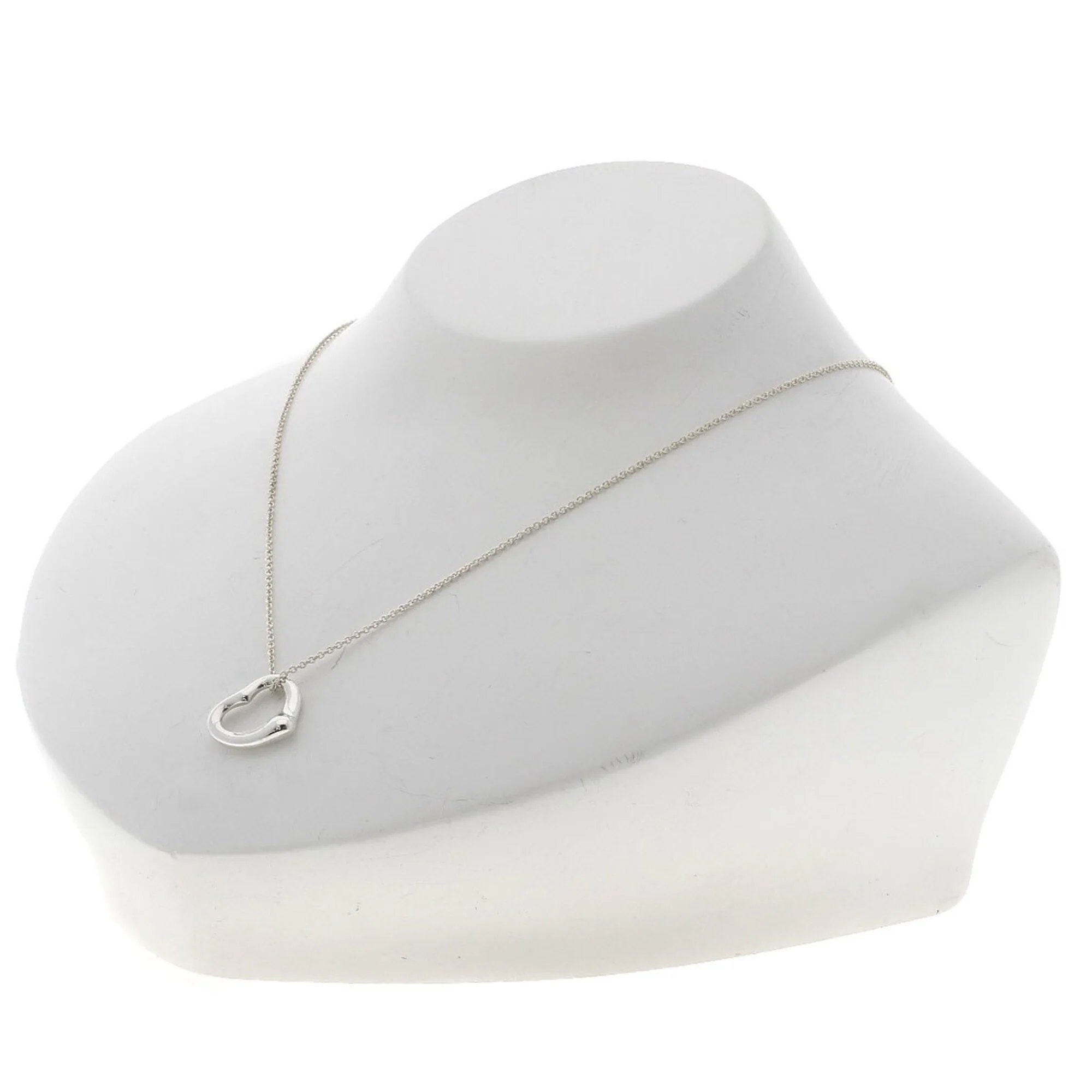 Open Heart Pendant Necklace Sterling Silver 14.3mm - Image 4