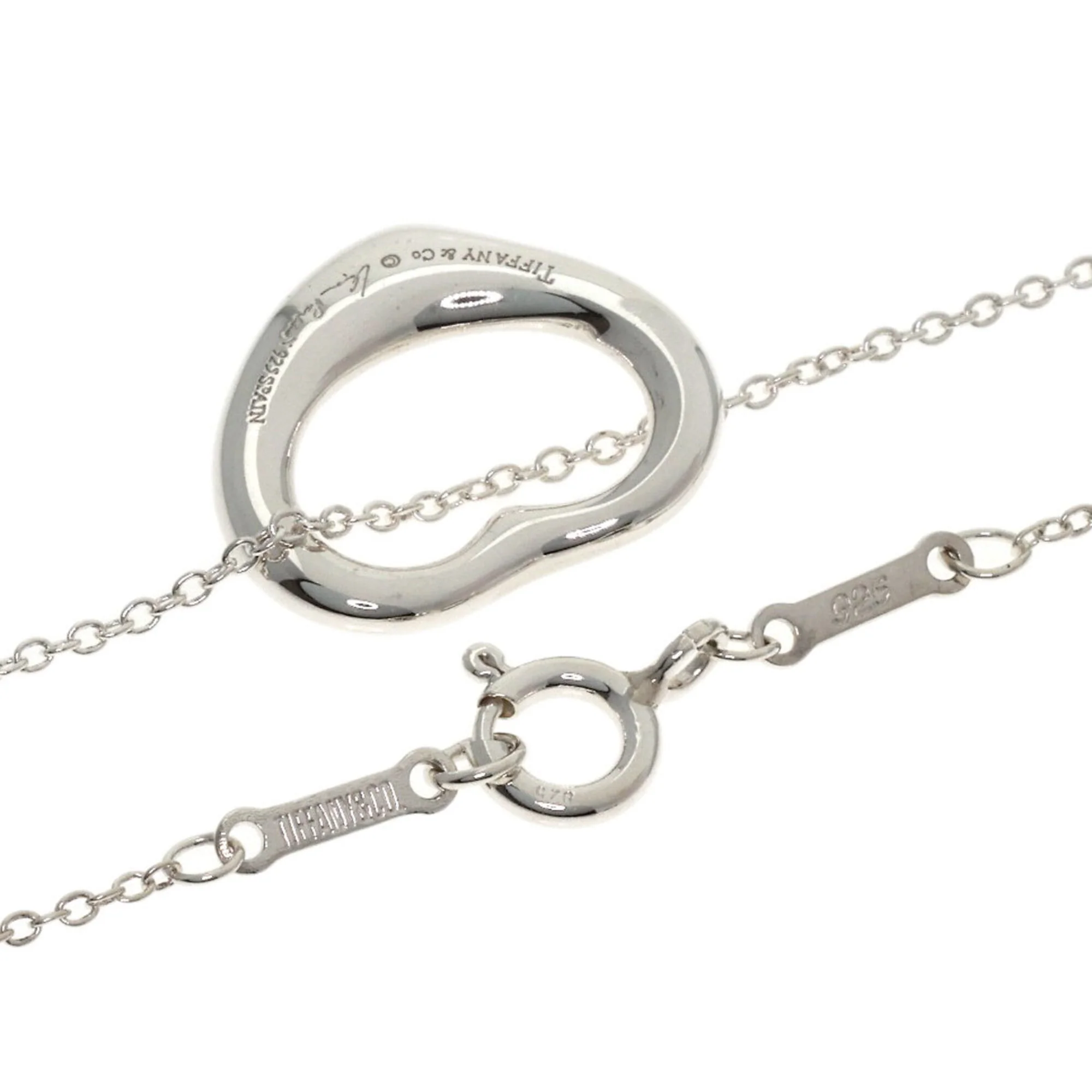 Open Heart Pendant Necklace Sterling Silver - Image 2