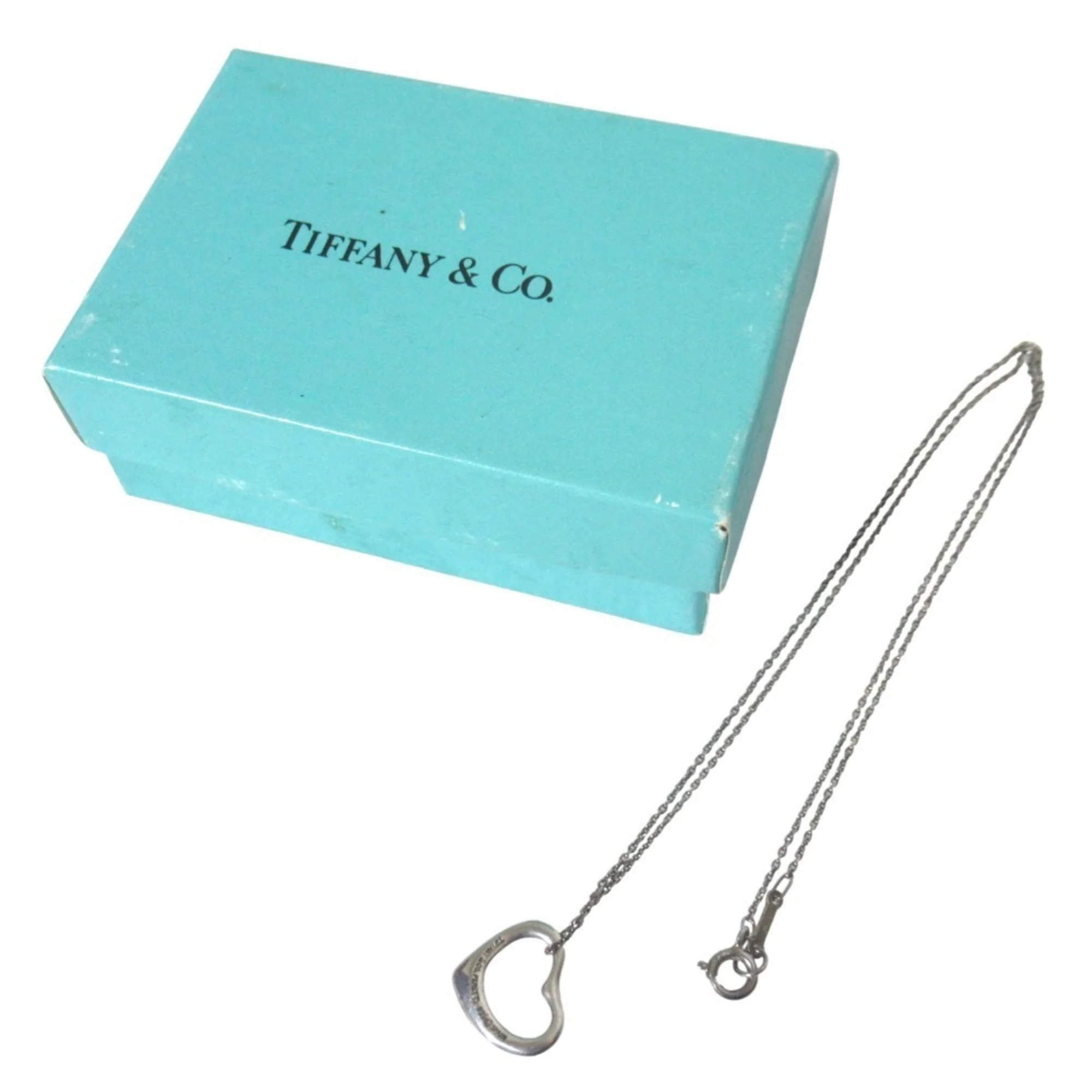 Open Heart Pendant Necklace Sterling Silver 14mm - Image 6