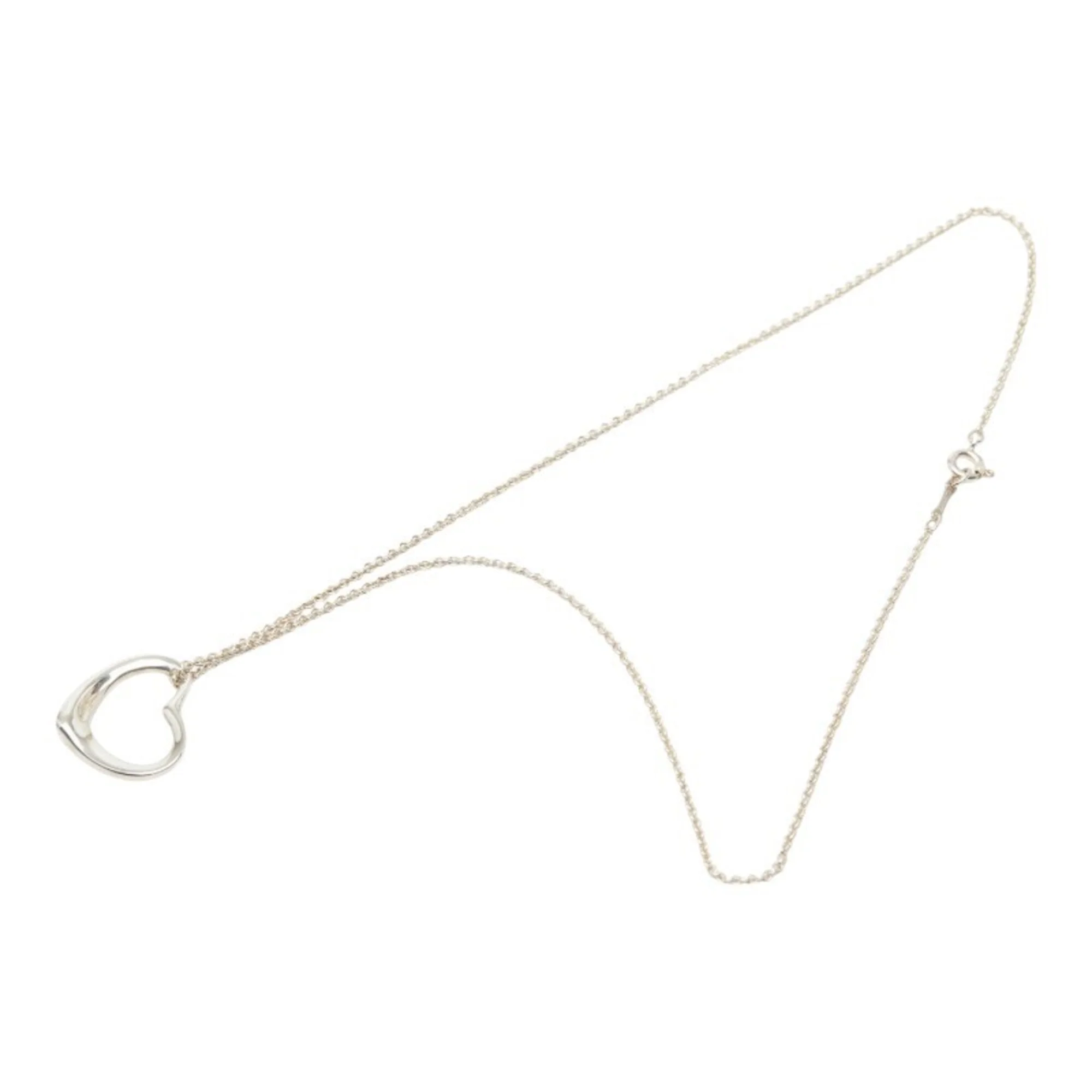 Open Heart Pendant Necklace Sterling Silver 18.6mm - Image 4