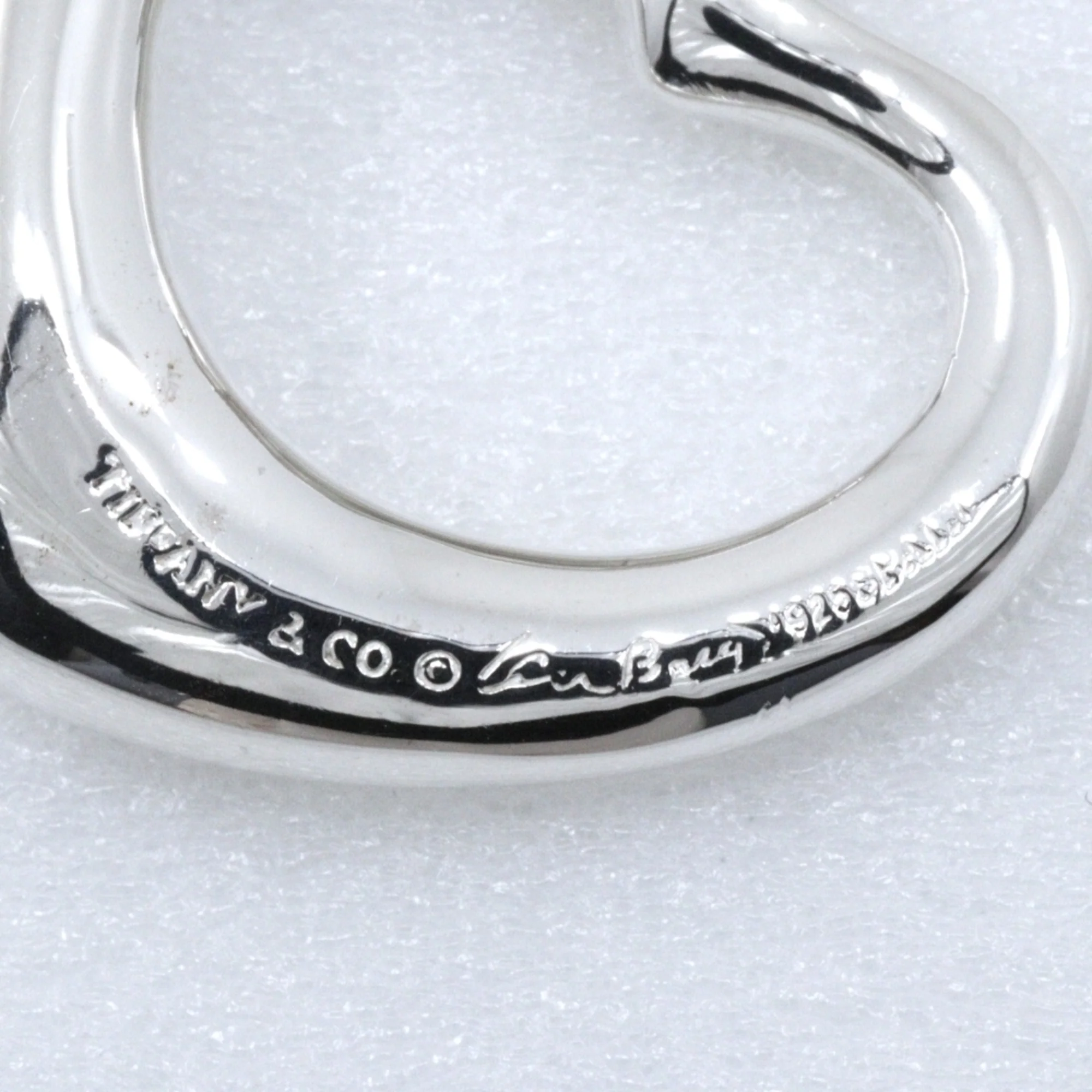 Open Heart Pendant Necklace Sterling Silver 19mm - Image 9