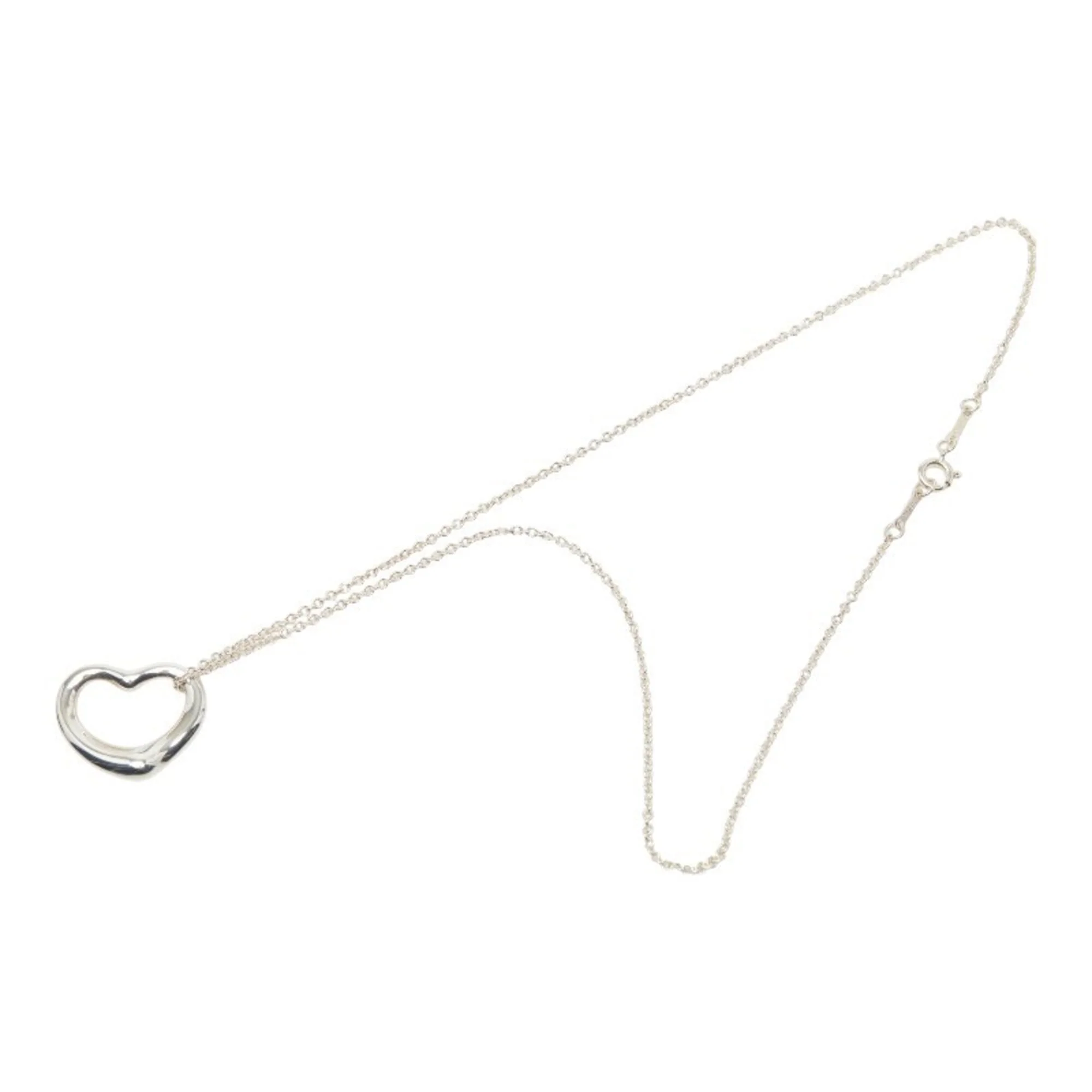 Open Heart Pendant Necklace Sterling Silver 20.3mm - Image 4