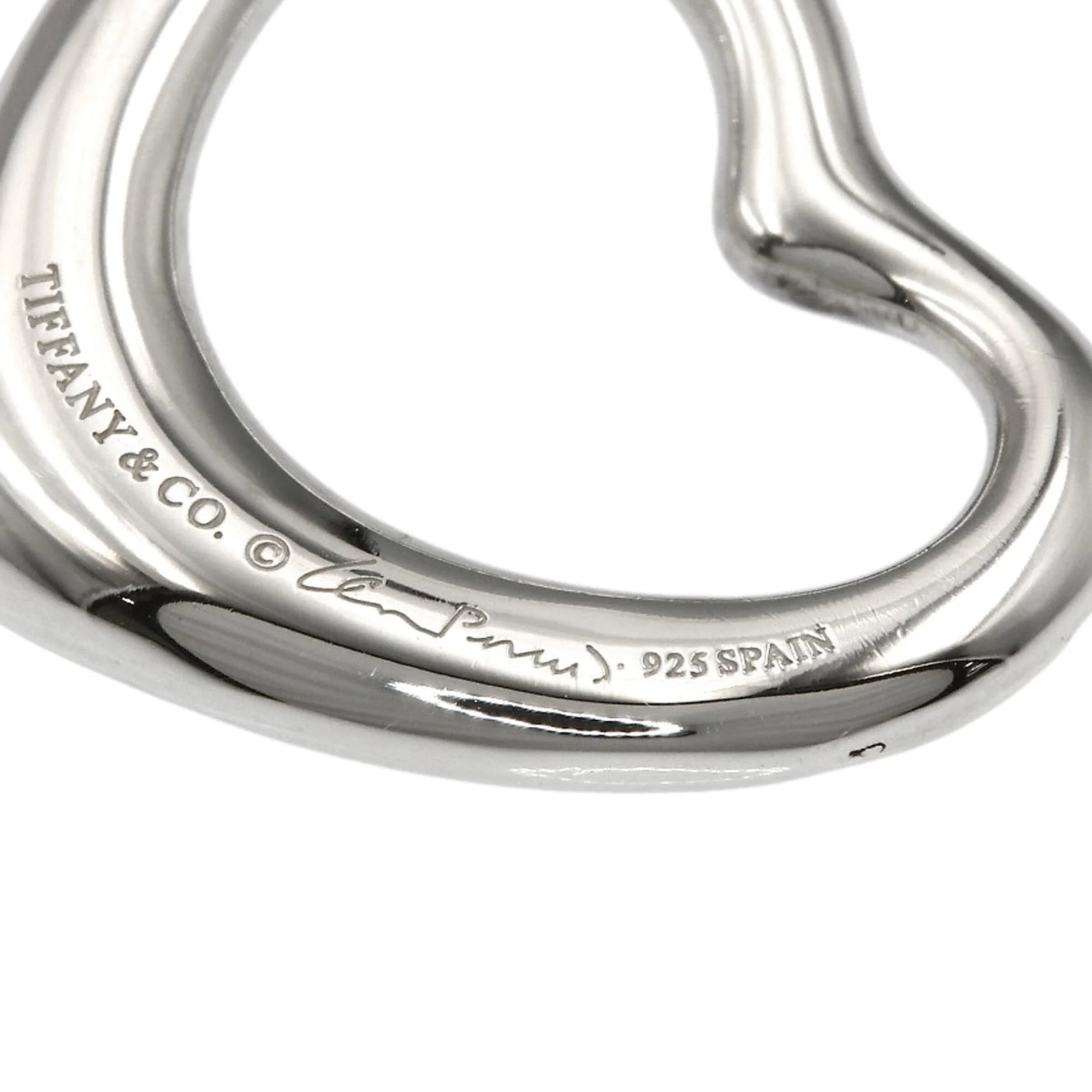 Open Heart Pendant Necklace Sterling Silver 20.5mm - Image 4
