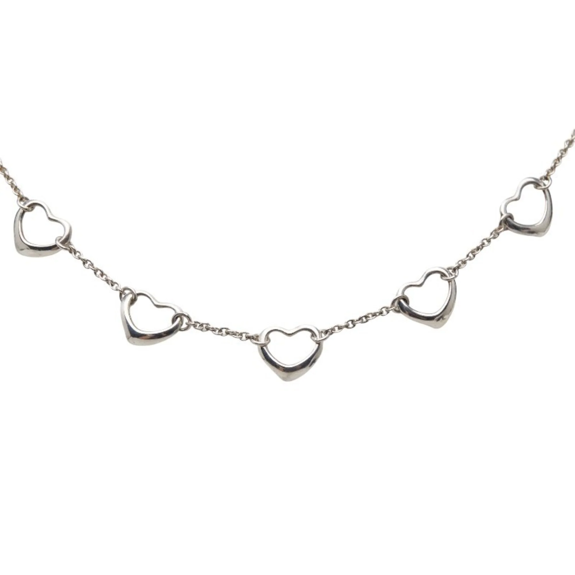 Open Heart Pendant Necklace Sterling Silver 8.9mm - Image 3