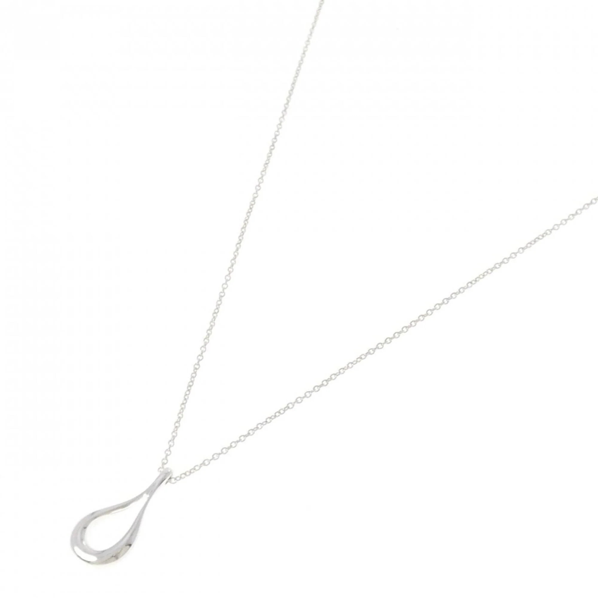 Open Teardrop Pendant Necklace Sterling Silver - Image 2