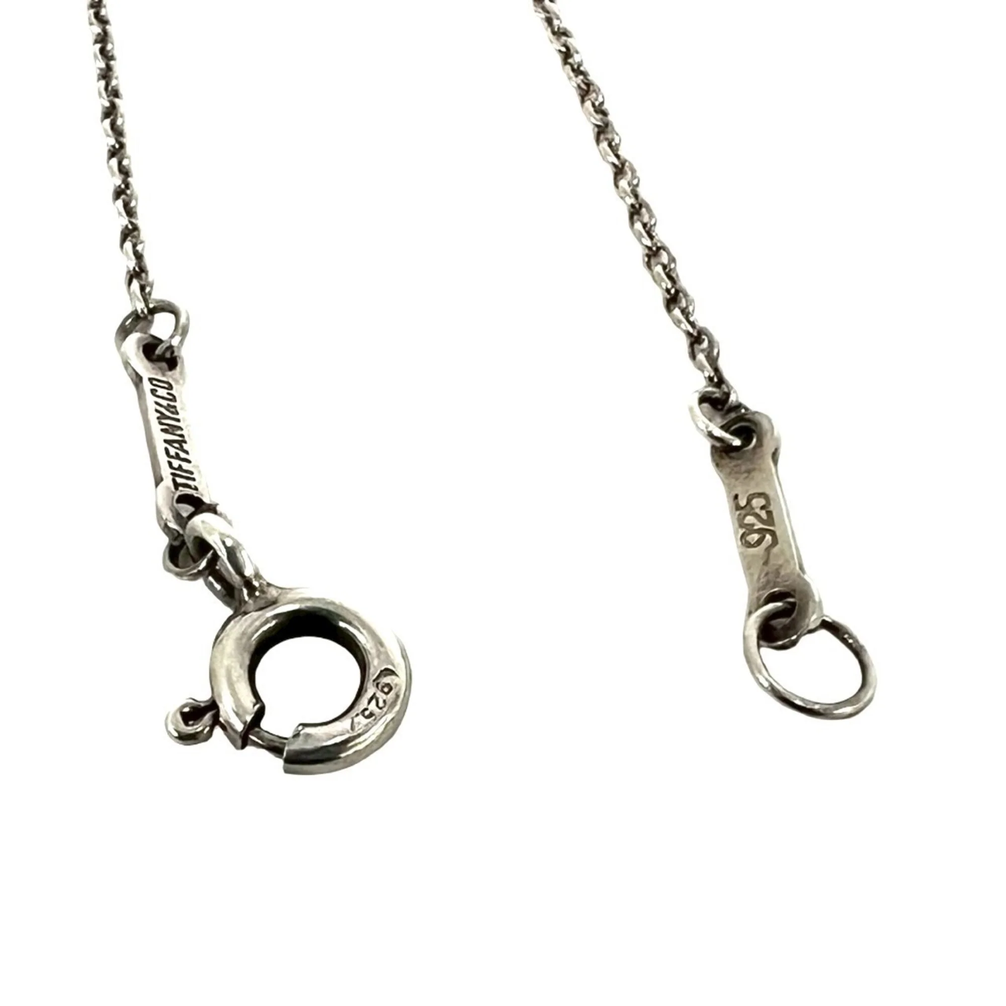 Open Teardrop Pendant Necklace Sterling Silver - Image 4