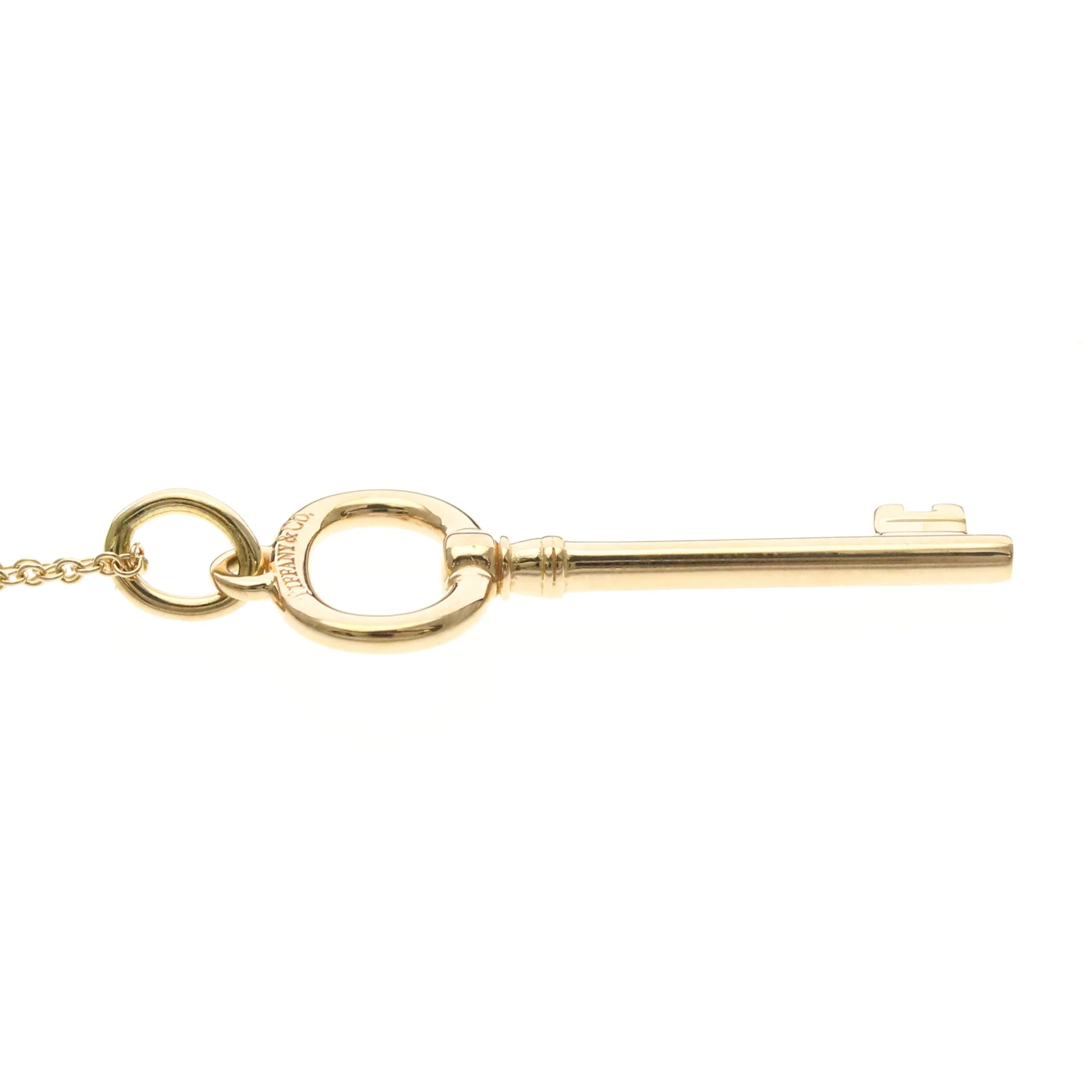 Oval Key Pendant Necklace 18K Rose Gold - Image 5
