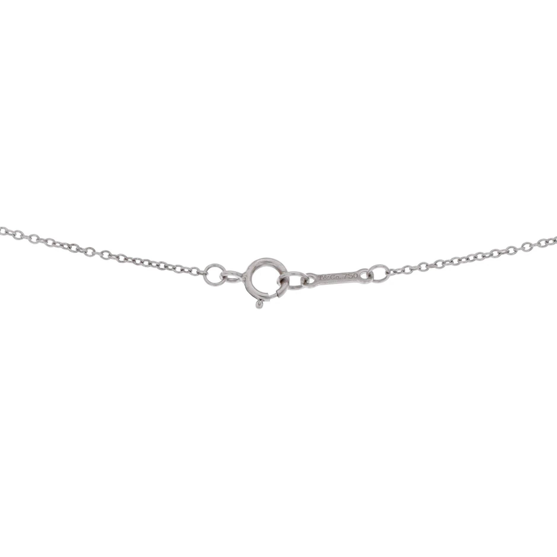 Paloma Picasso Graffiti Love and Kisses XOX Pendant Necklace 18K White Gold with Diamond - Image 3