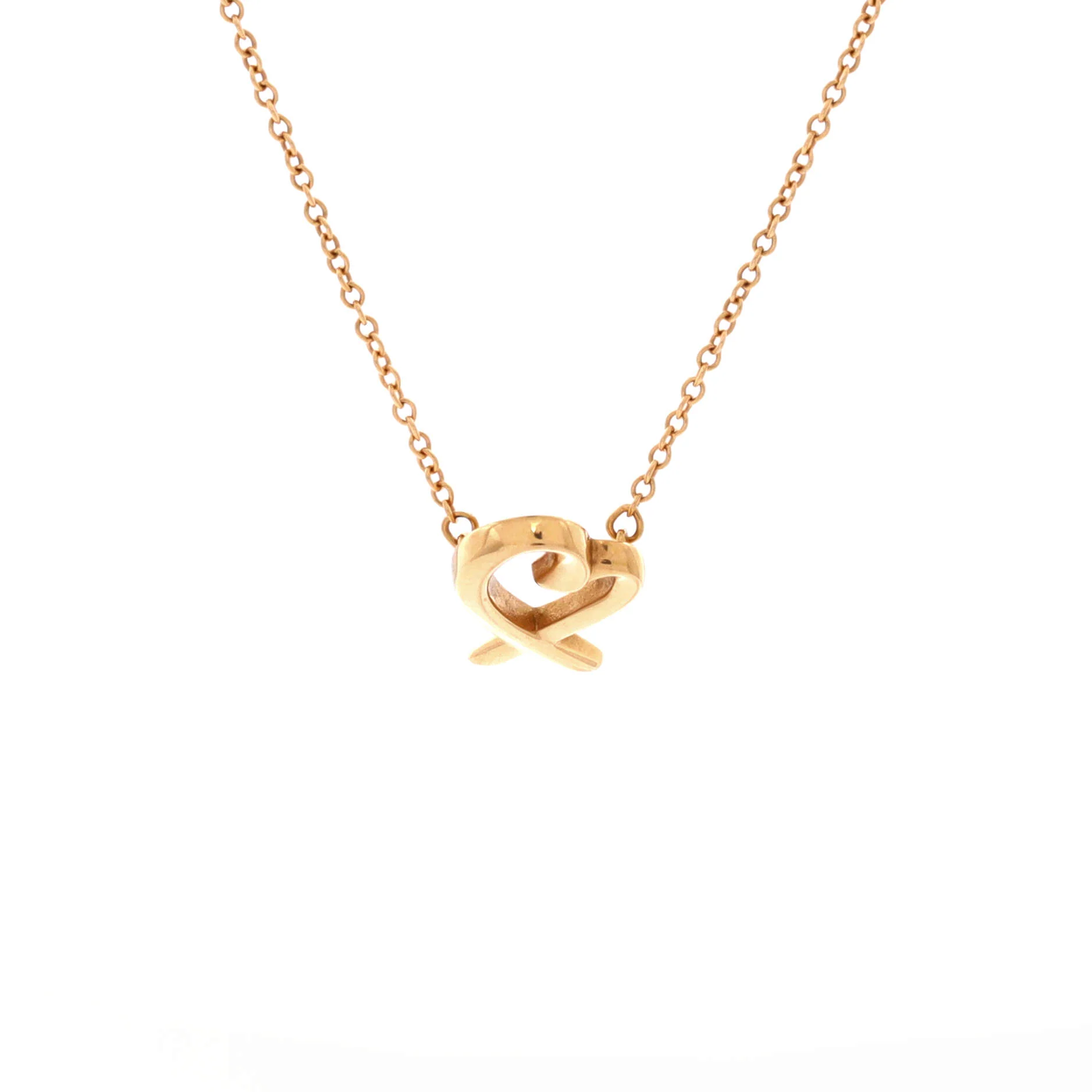 Paloma Picasso Loving Heart Pendant Necklace 18K Rose Gold