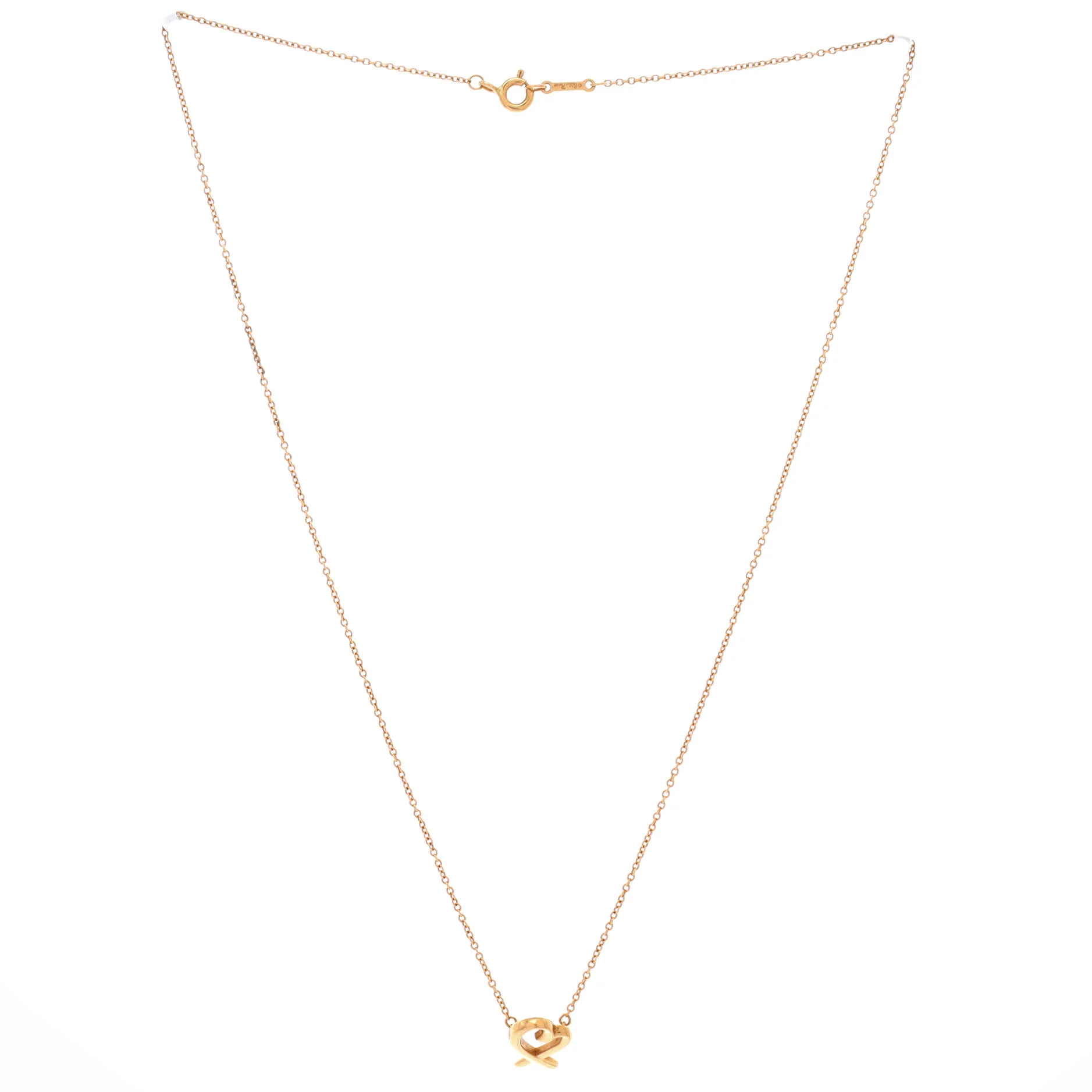 Paloma Picasso Loving Heart Pendant Necklace 18K Rose Gold - Image 2