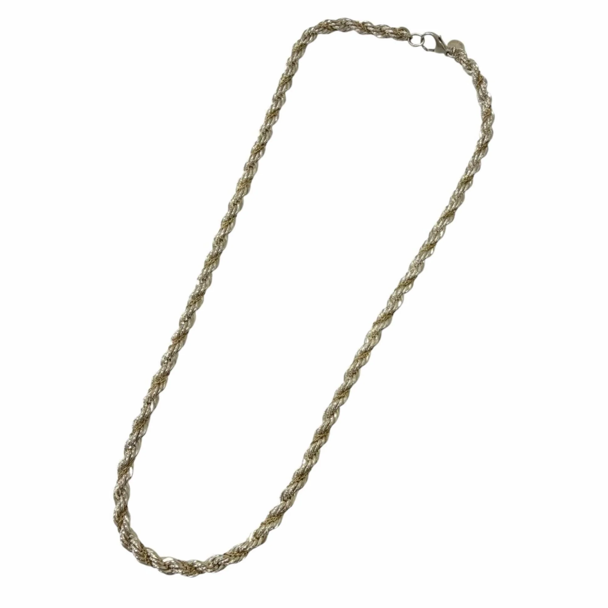 Pendant Necklace 18K Gold and Sterling Silver - Image 3