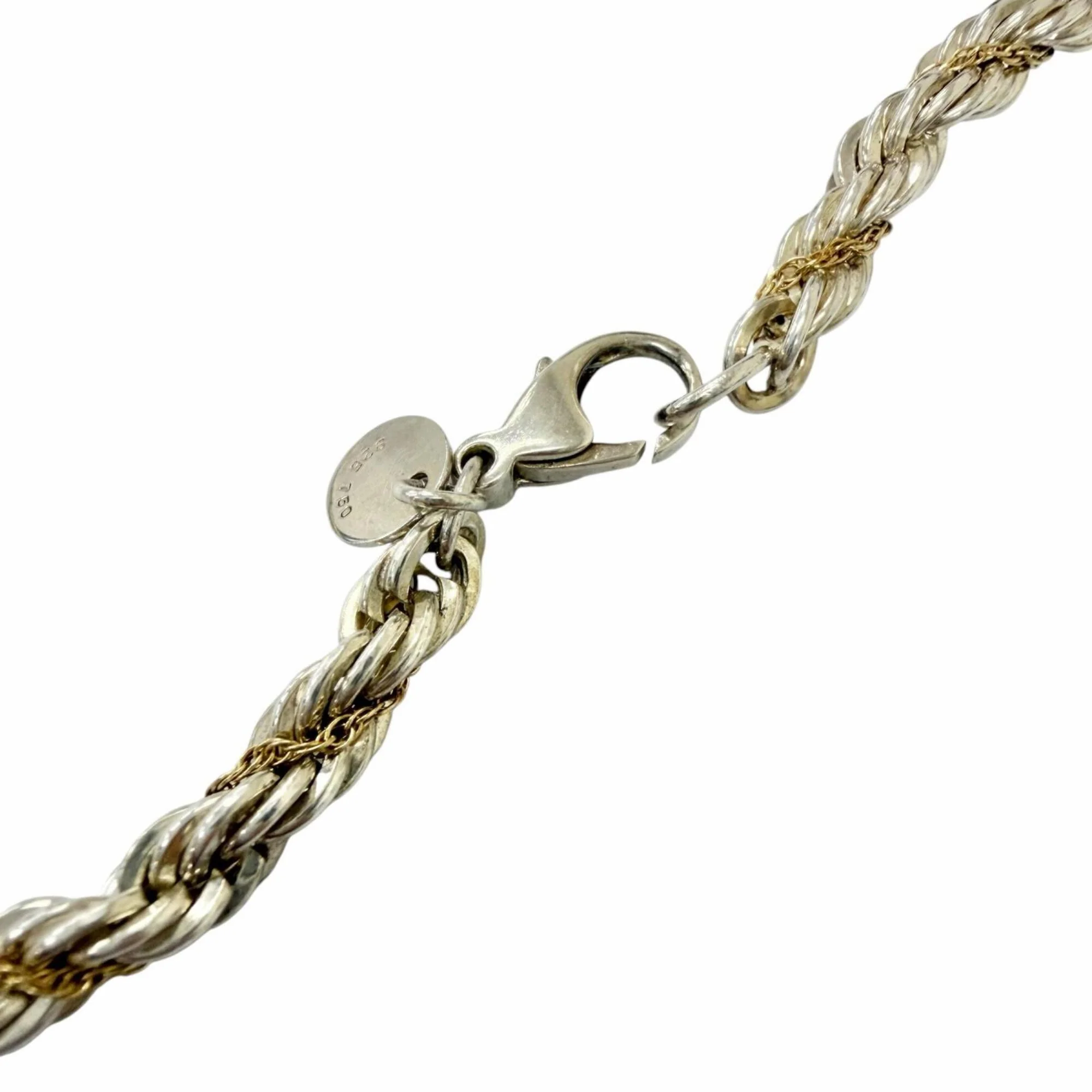 Pendant Necklace 18K Gold and Sterling Silver - Image 5