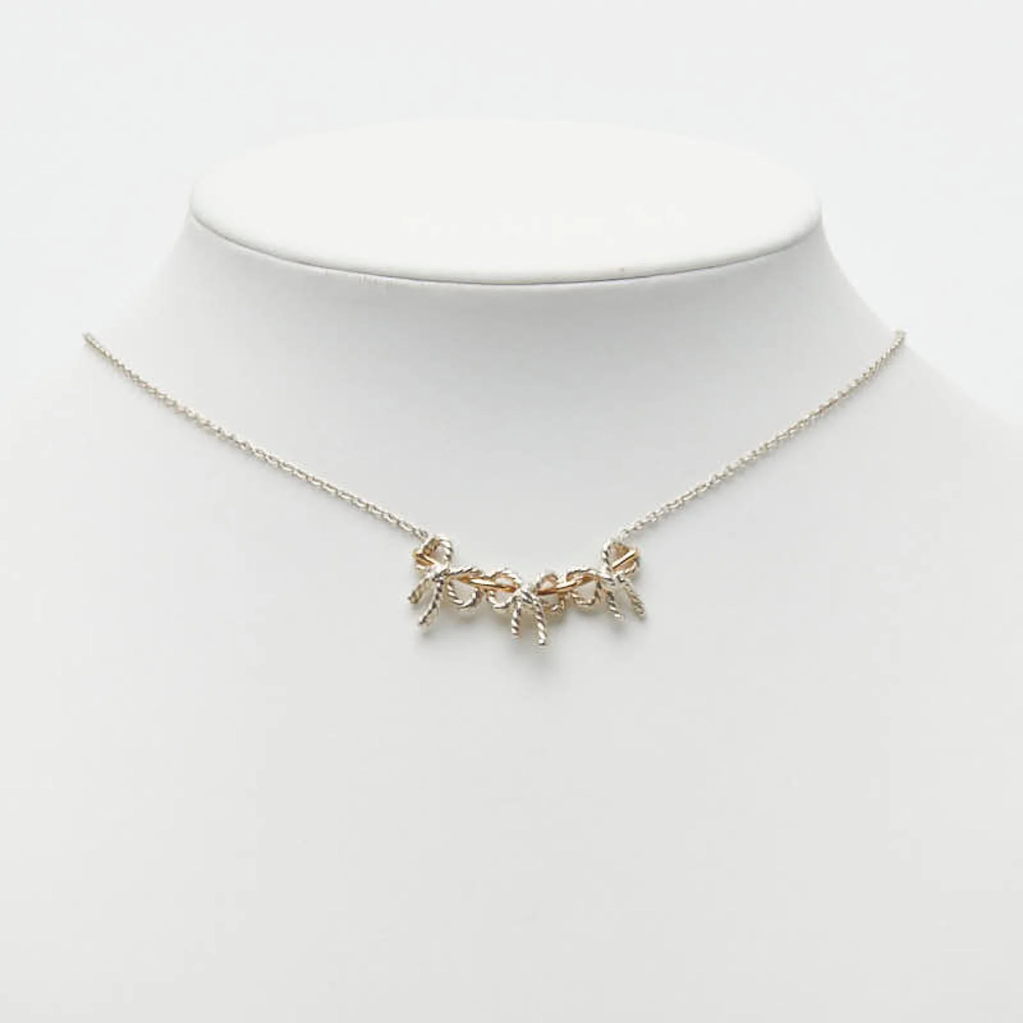 Pendant Necklace 18K Gold and Sterling Silver - Image 6