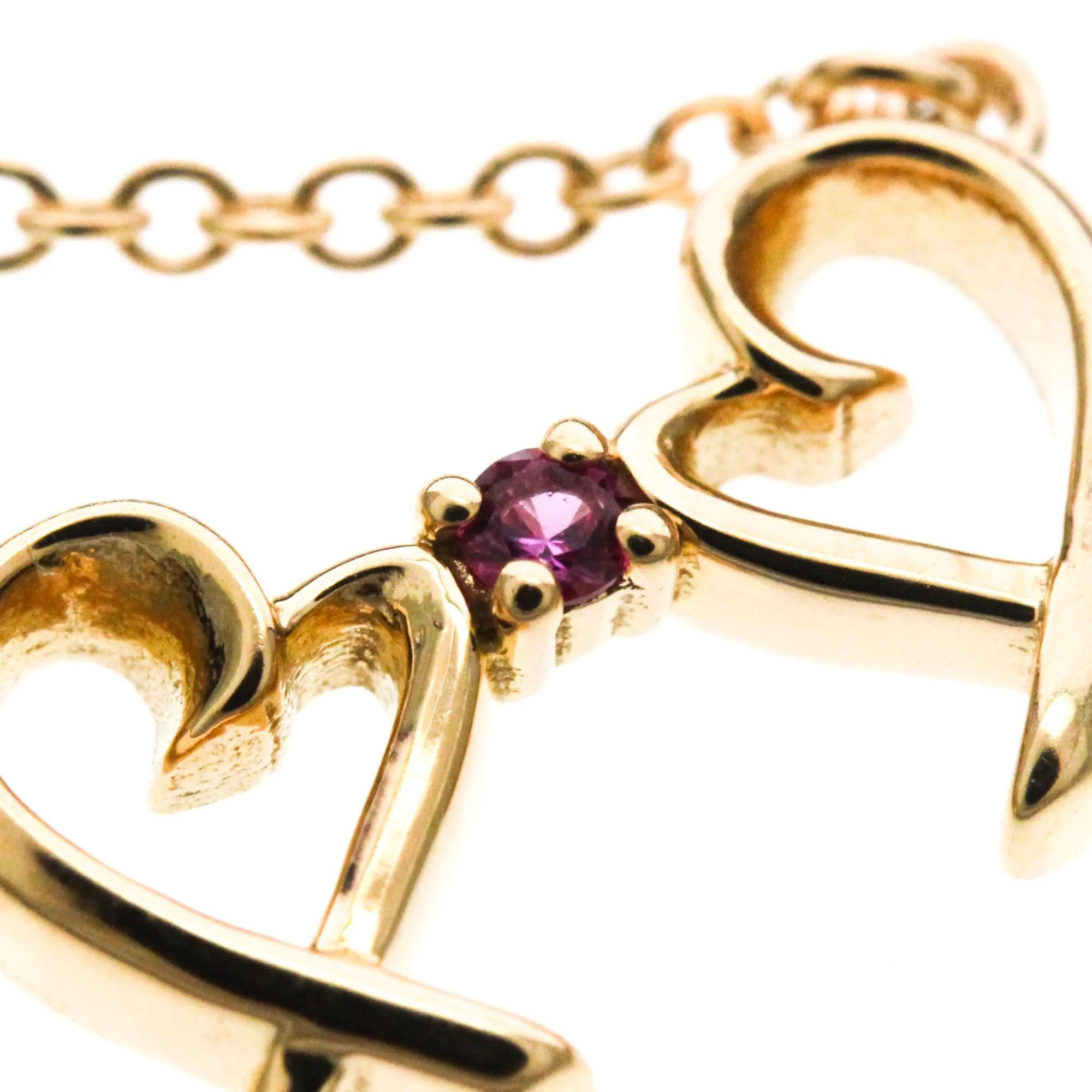 Pendant Necklace 18K Rose Gold and Sapphire - Image 7