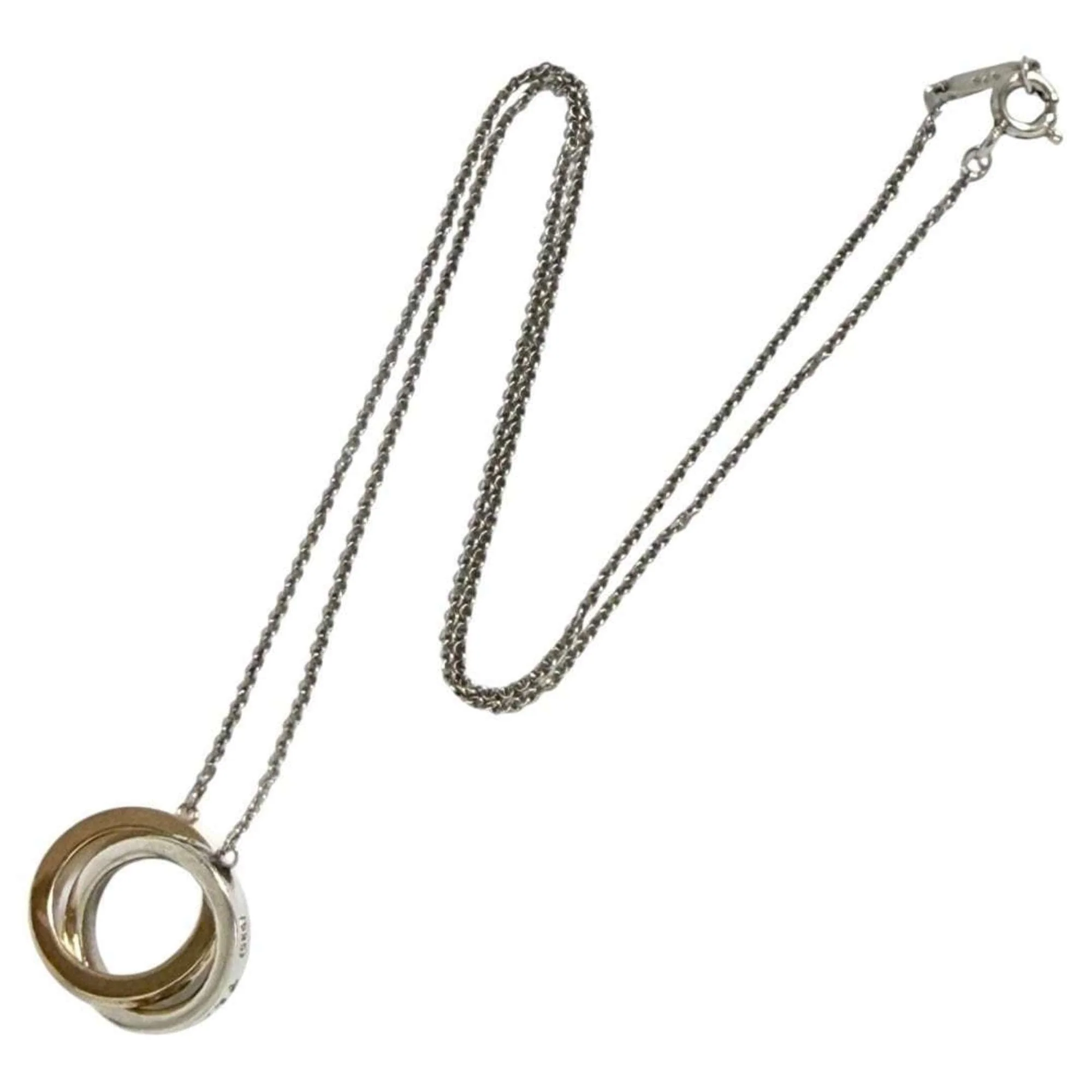 Pendant Necklace 18K Rose Gold and Sterling Silver - Image 2