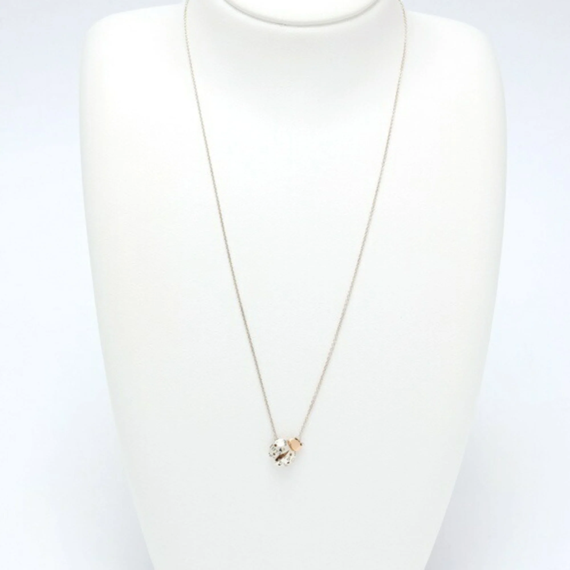 Pendant Necklace 18K Rose Gold and Sterling Silver - Image 2