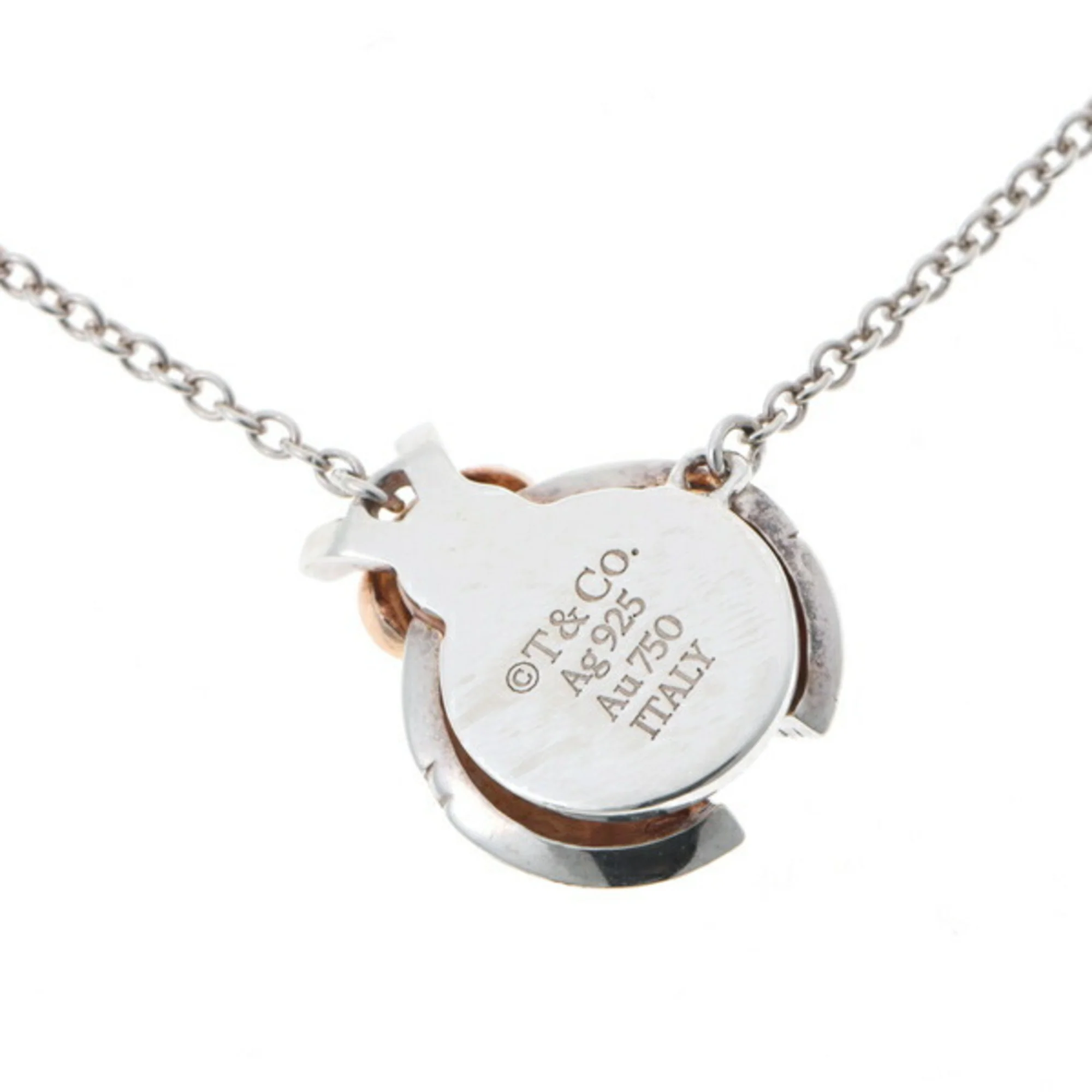 Pendant Necklace 18K Rose Gold and Sterling Silver - Image 5