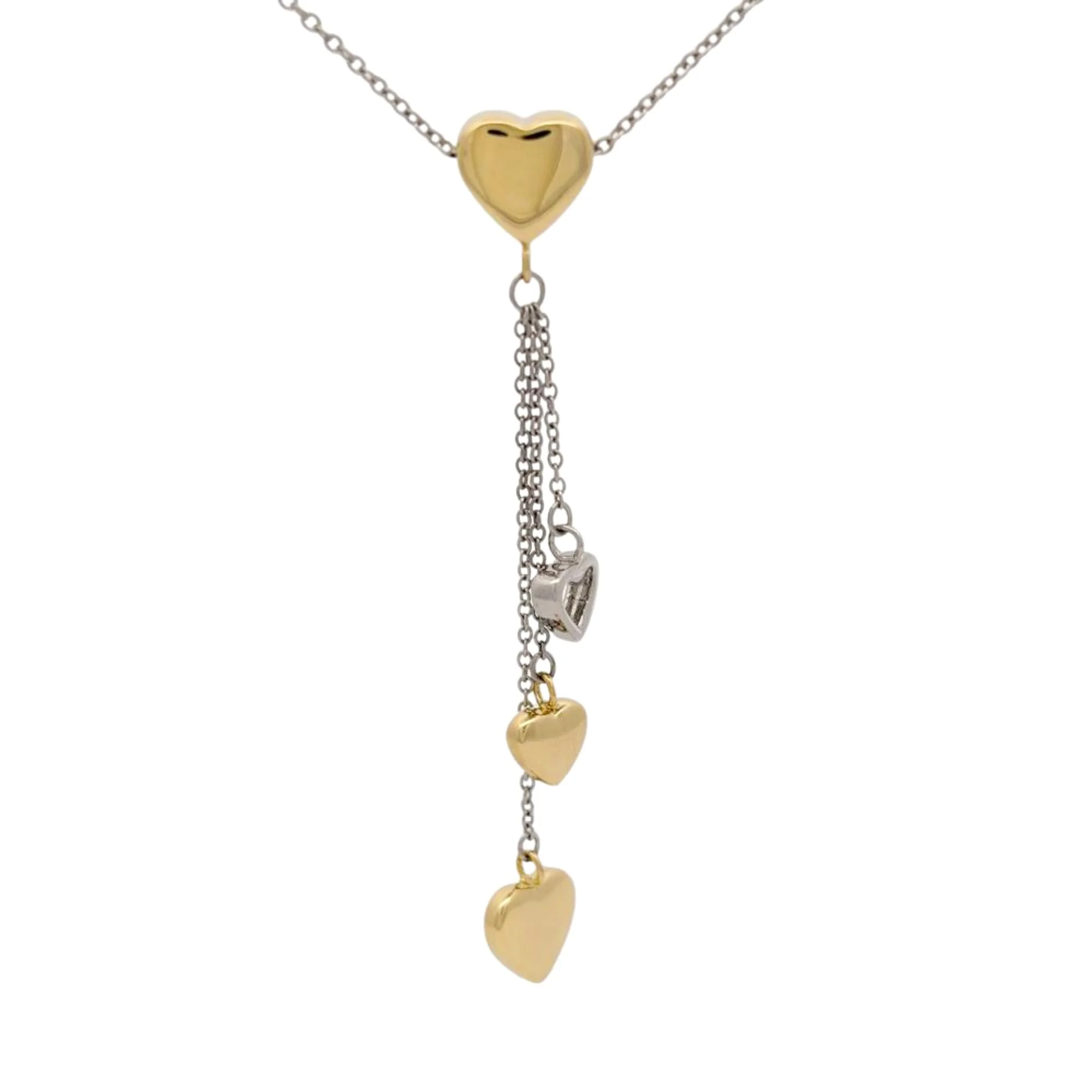 Pendant Necklace 18K White Gold and 18K Yellow Gold