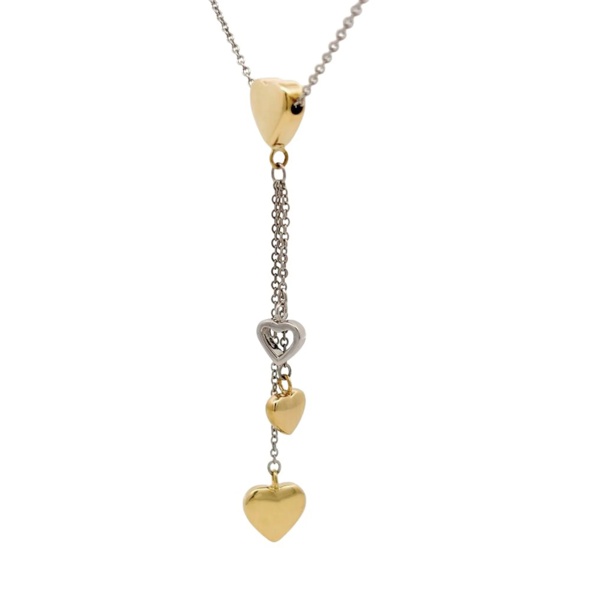 Pendant Necklace 18K White Gold and 18K Yellow Gold - Image 3