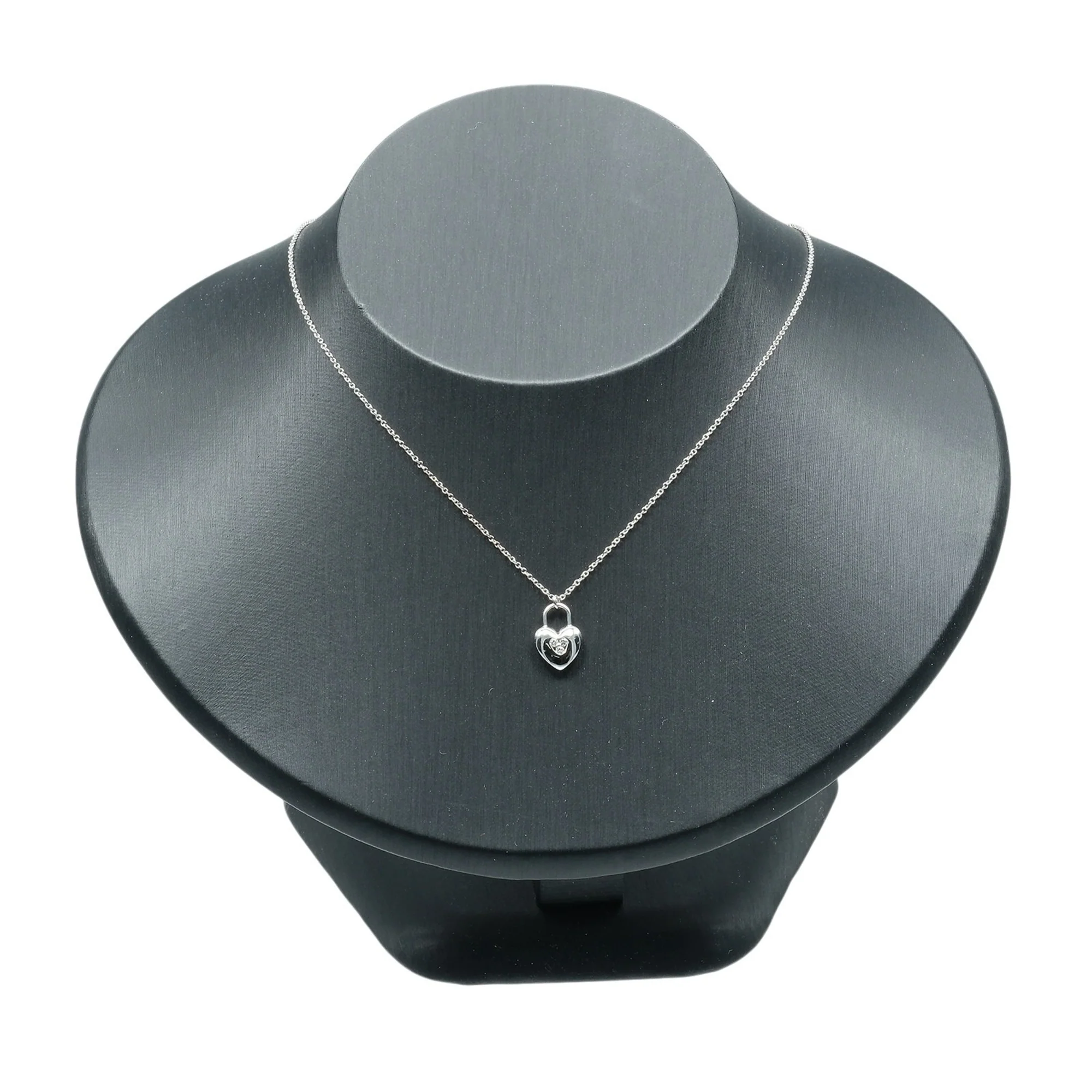 Pendant Necklace 18K White Gold with Diamond - Image 2