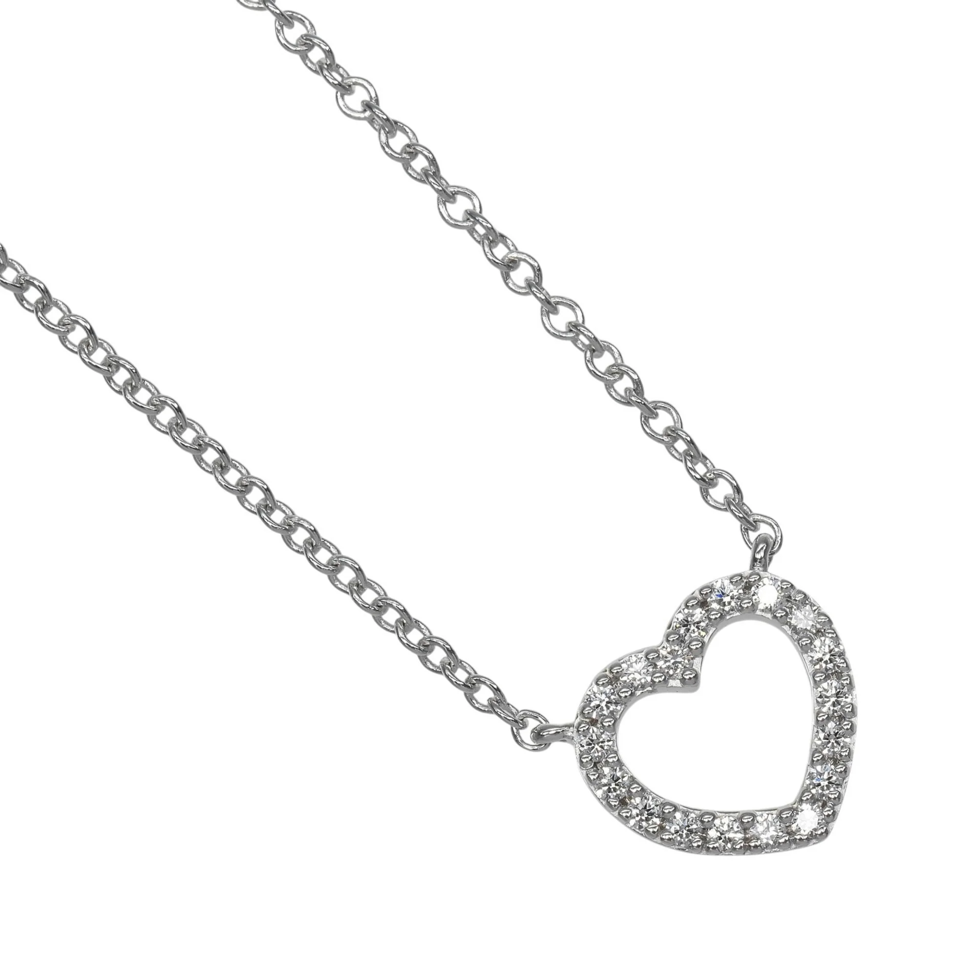 Pendant Necklace 18K White Gold with Diamonds