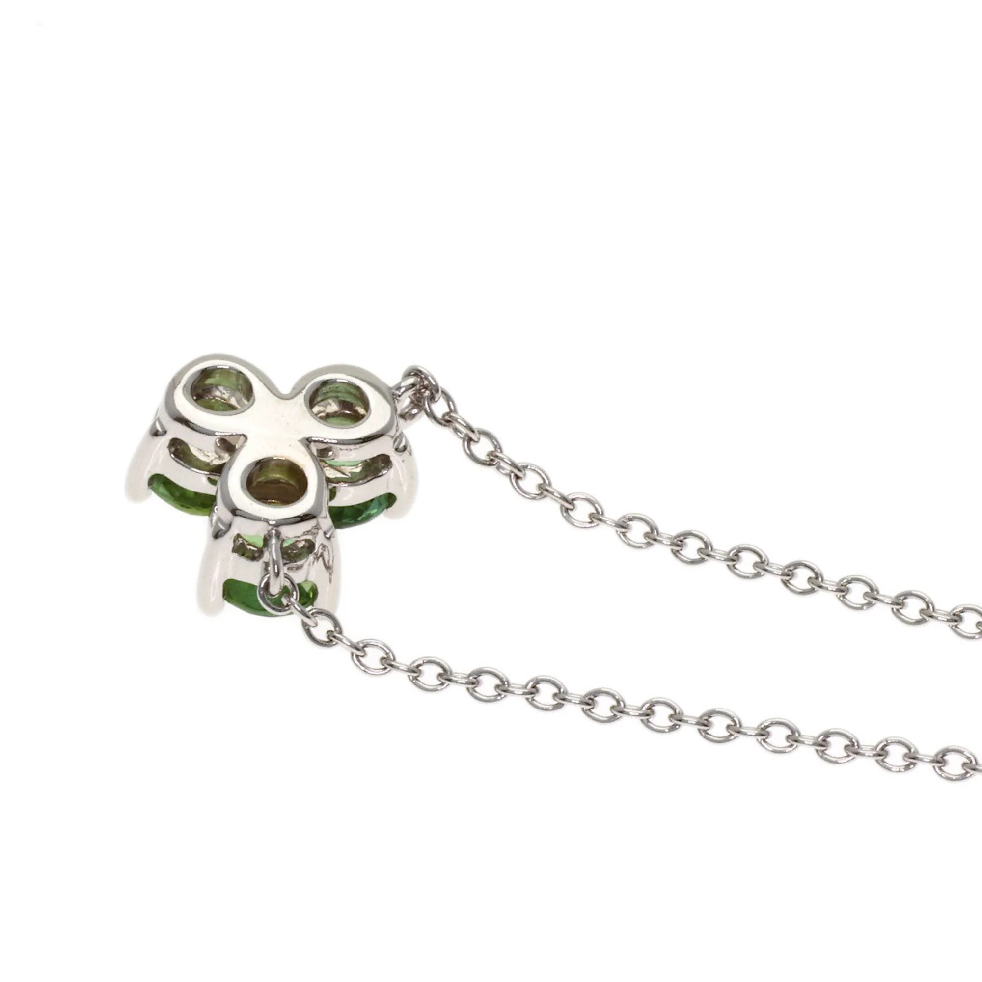 Pendant Necklace 18K White Gold with Tourmaline - Image 5