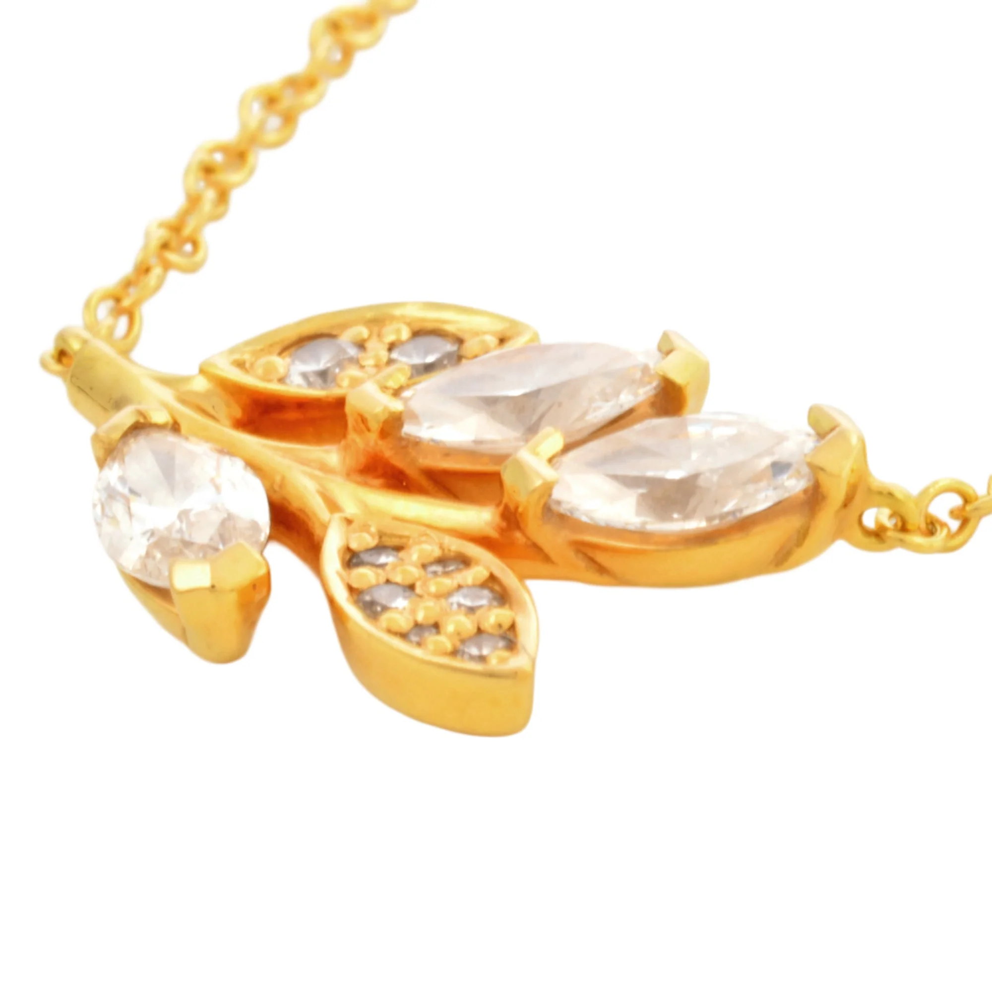 Pendant Necklace 18K Yellow Gold with Diamond - Image 3