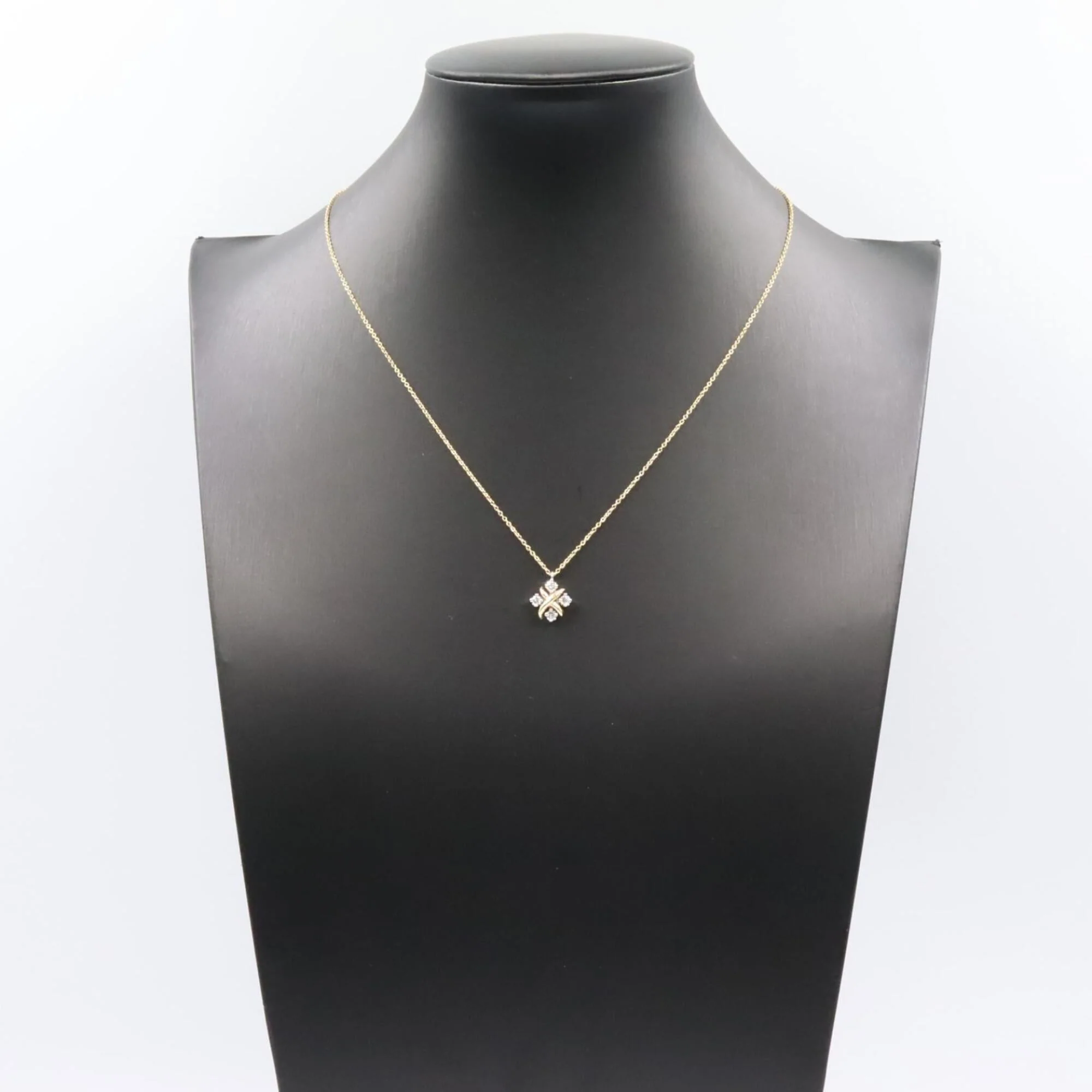 Pendant Necklace Platinum and 18K Yellow Gold - Image 7