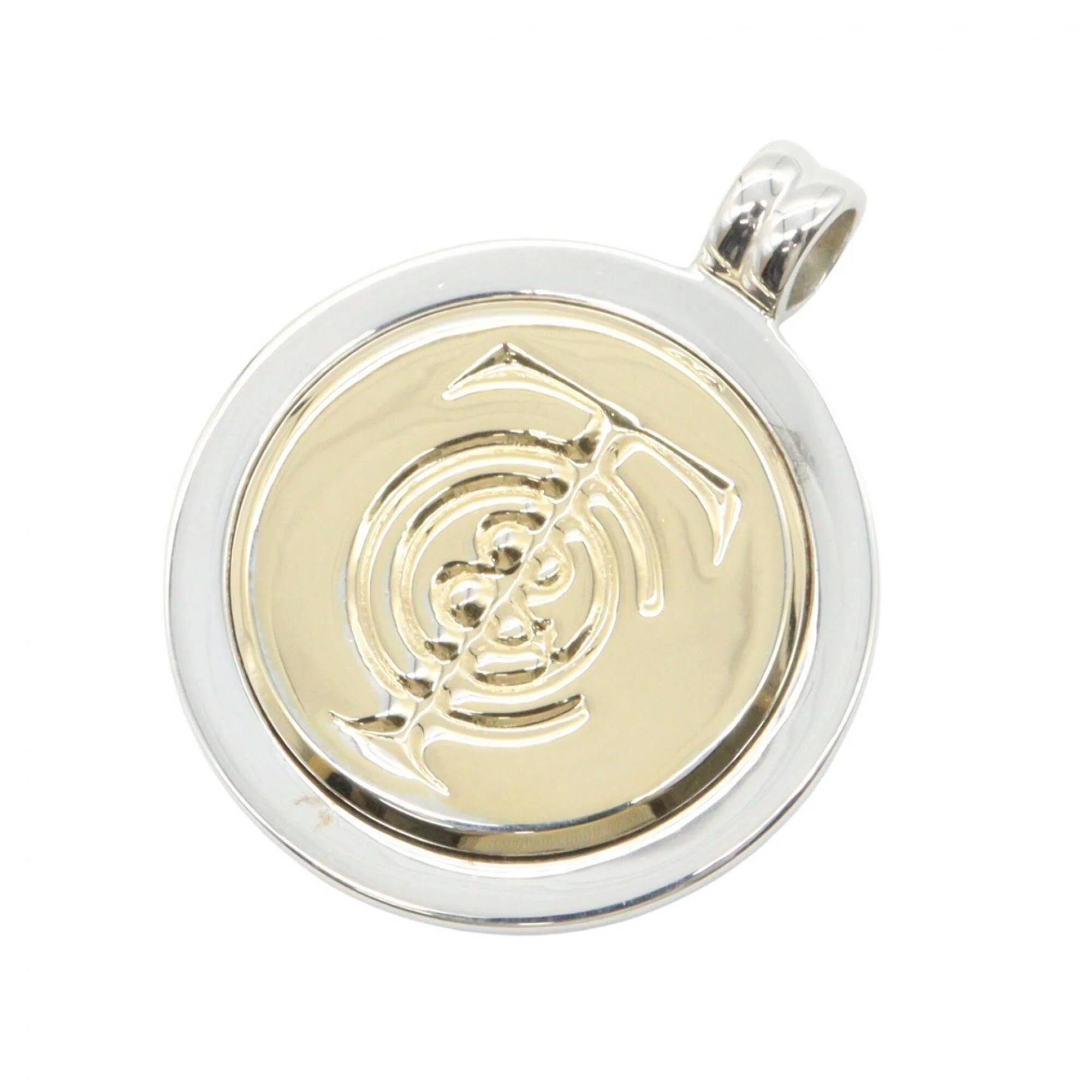 Pendant Necklace Sterling Silver and 18K Yellow Gold