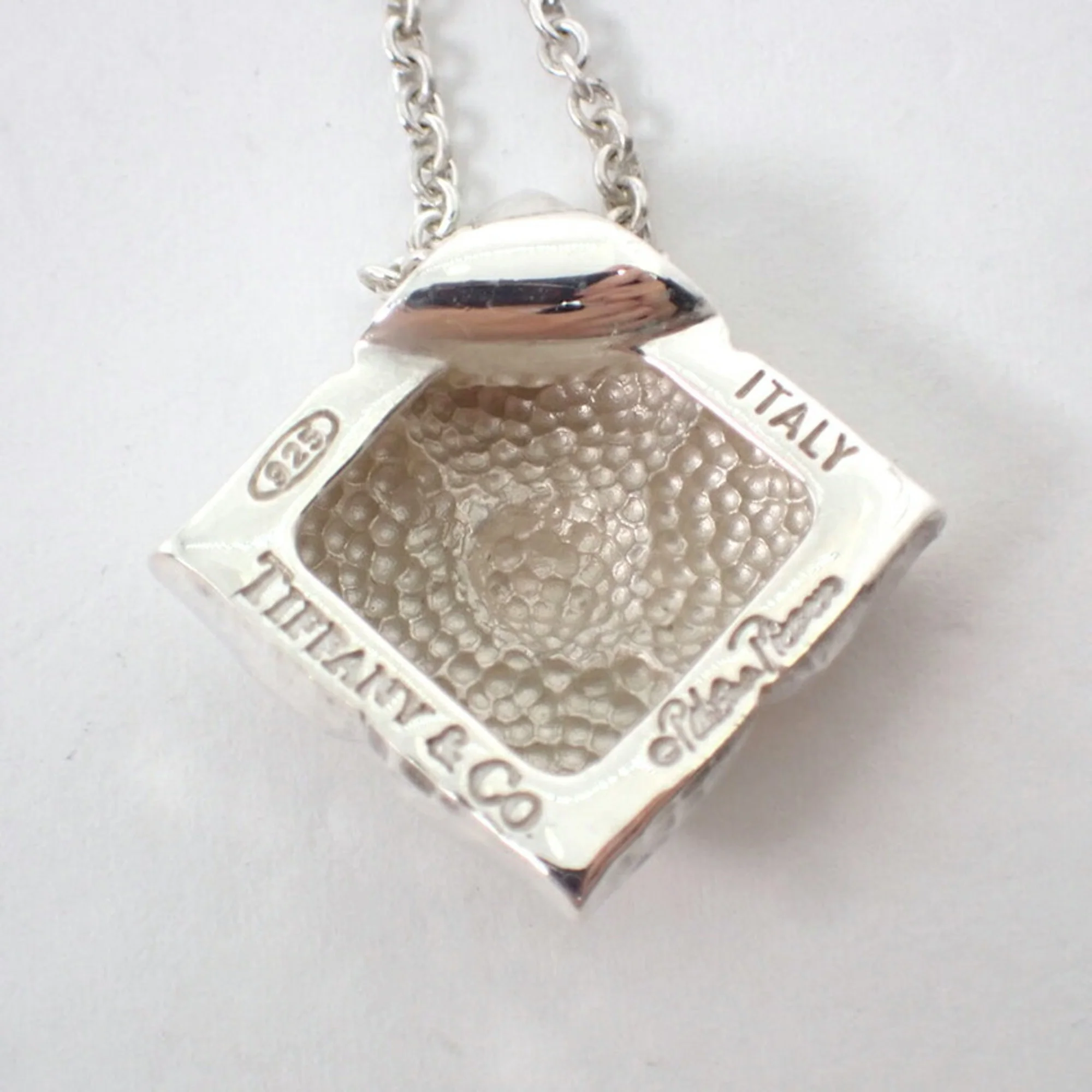 Pendant Necklace Sterling Silver Hammered Flower - Image 6