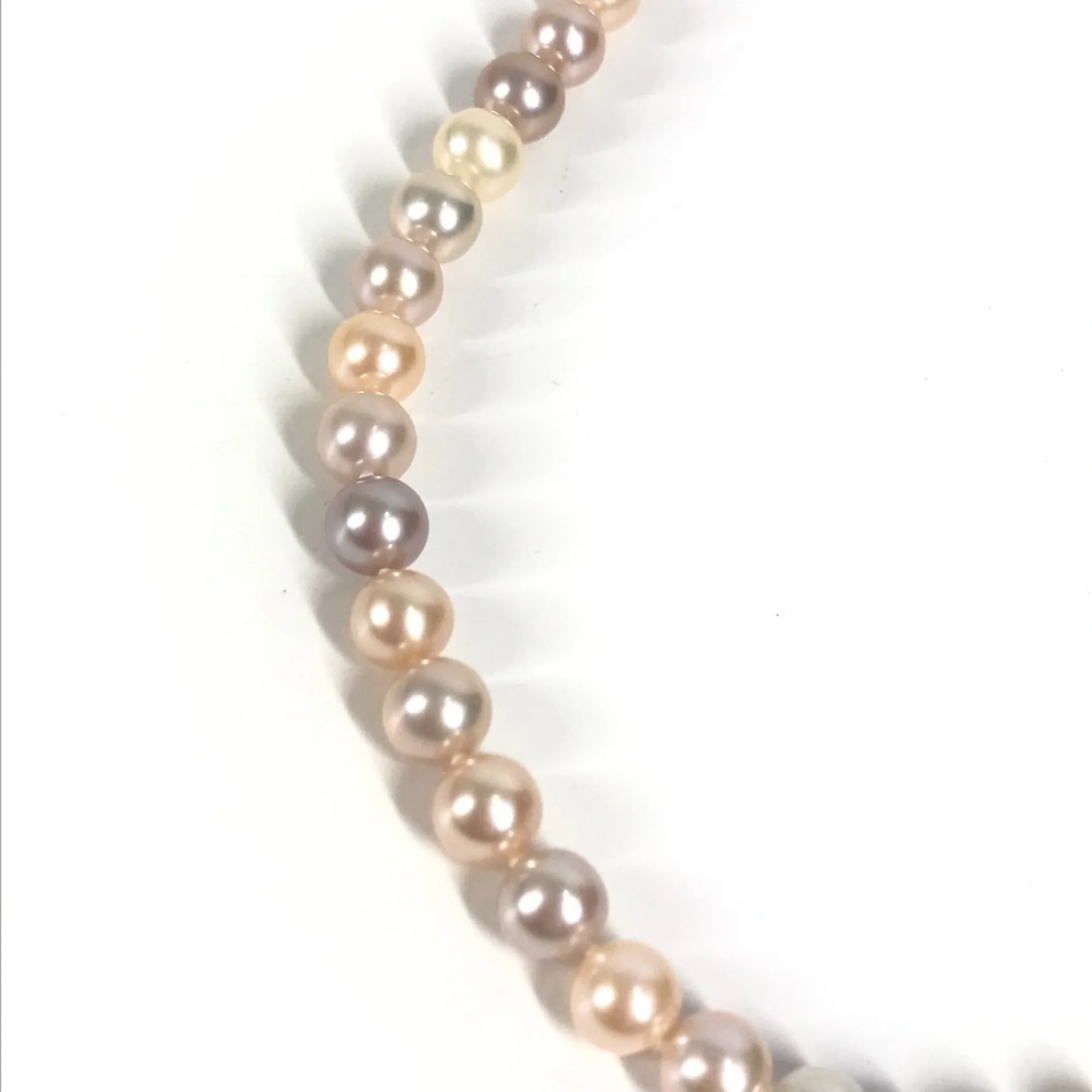 Pendant Necklace Sterling Silver Pink with Pearl - Image 6