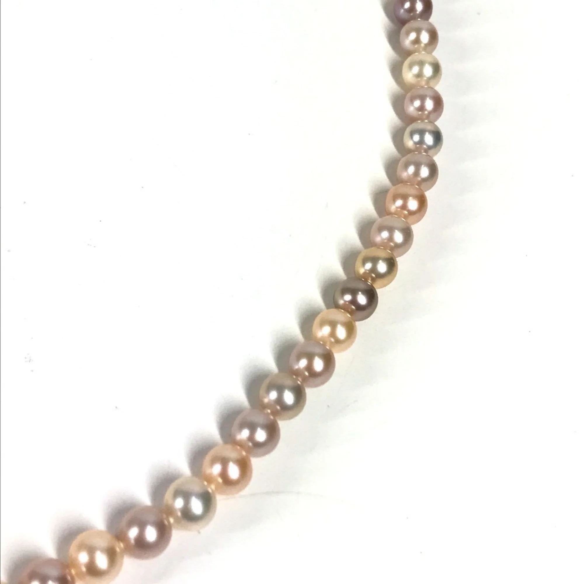 Pendant Necklace Sterling Silver Pink with Pearl - Image 8