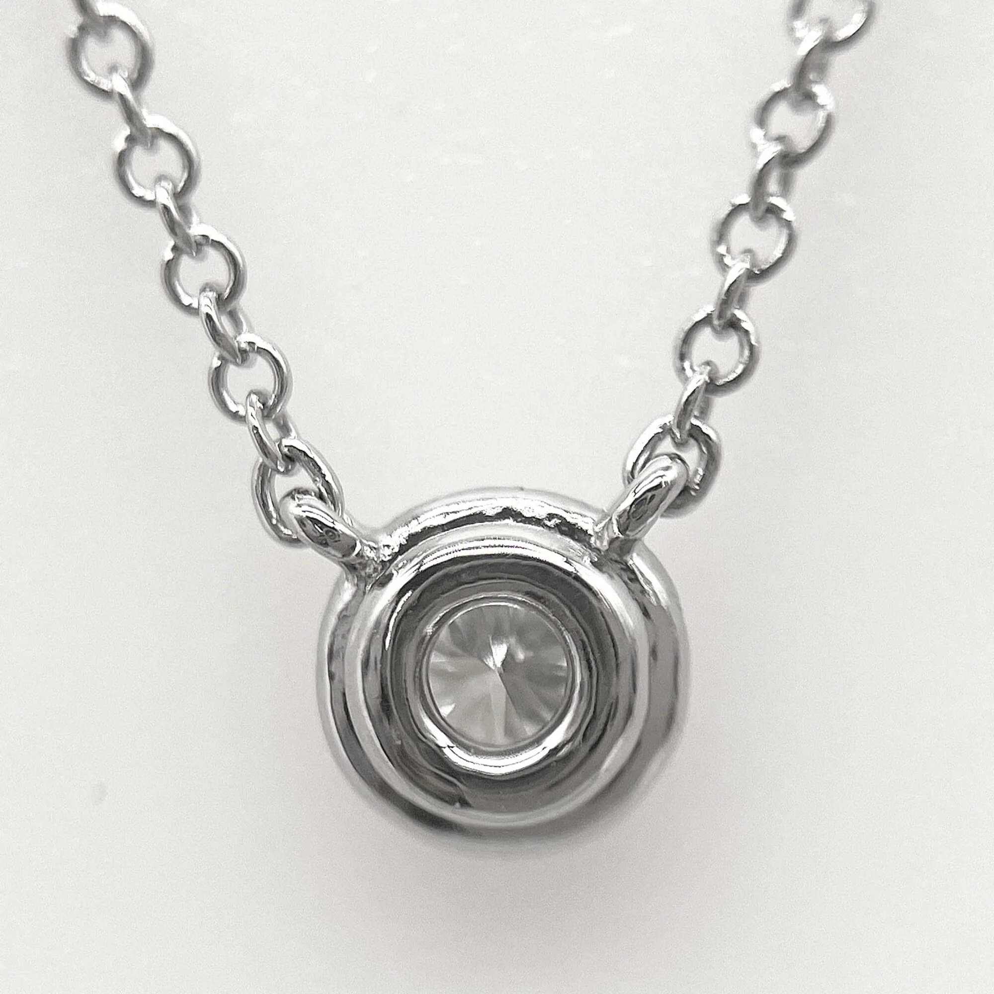 Pendant Necklace Sterling Silver with Diamond - Image 3
