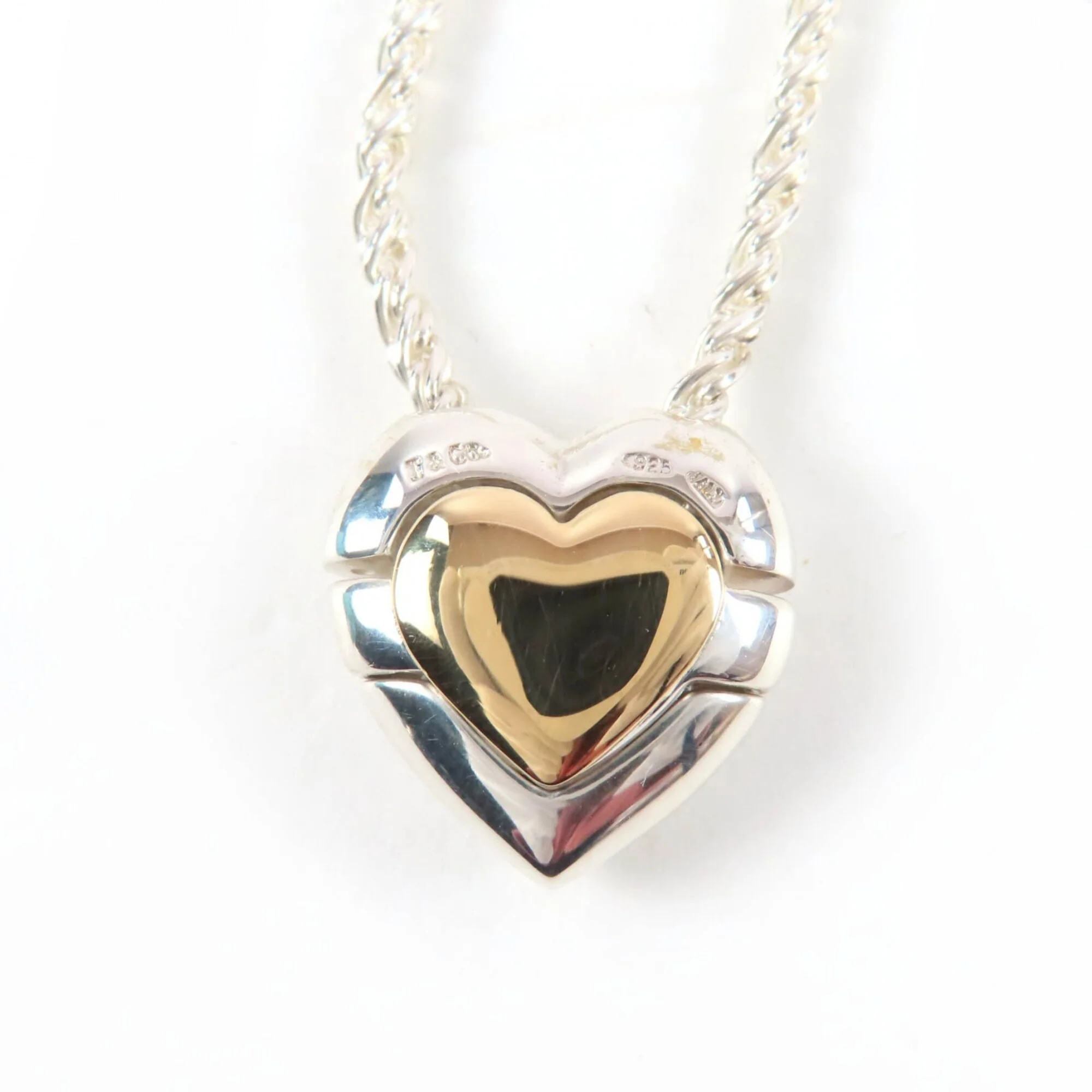 Puzzle Heart Pendant Necklace Sterling Silver - Image 6