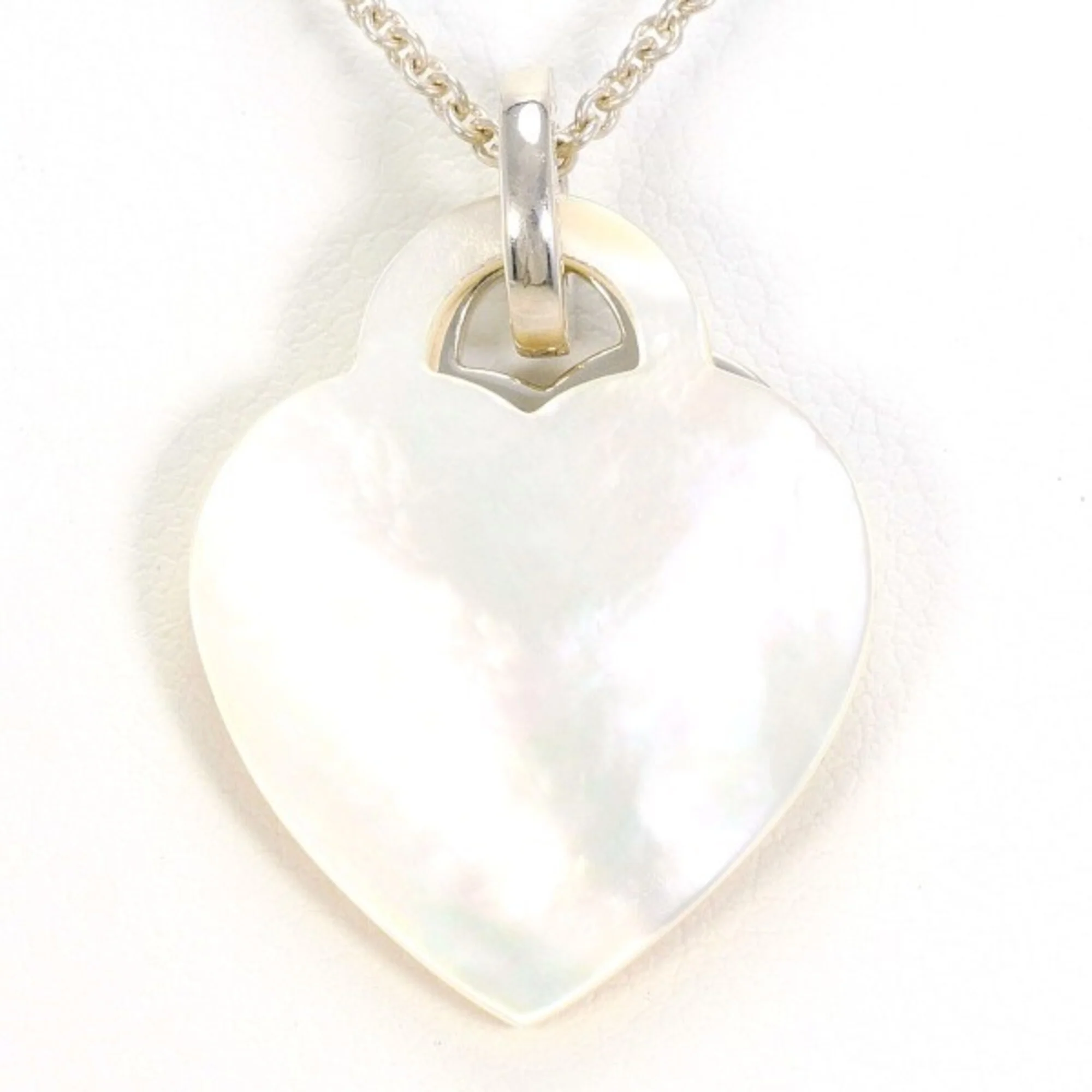 Return To Double Heart Pendant Necklace Sterling Silver with Shell - Image 3