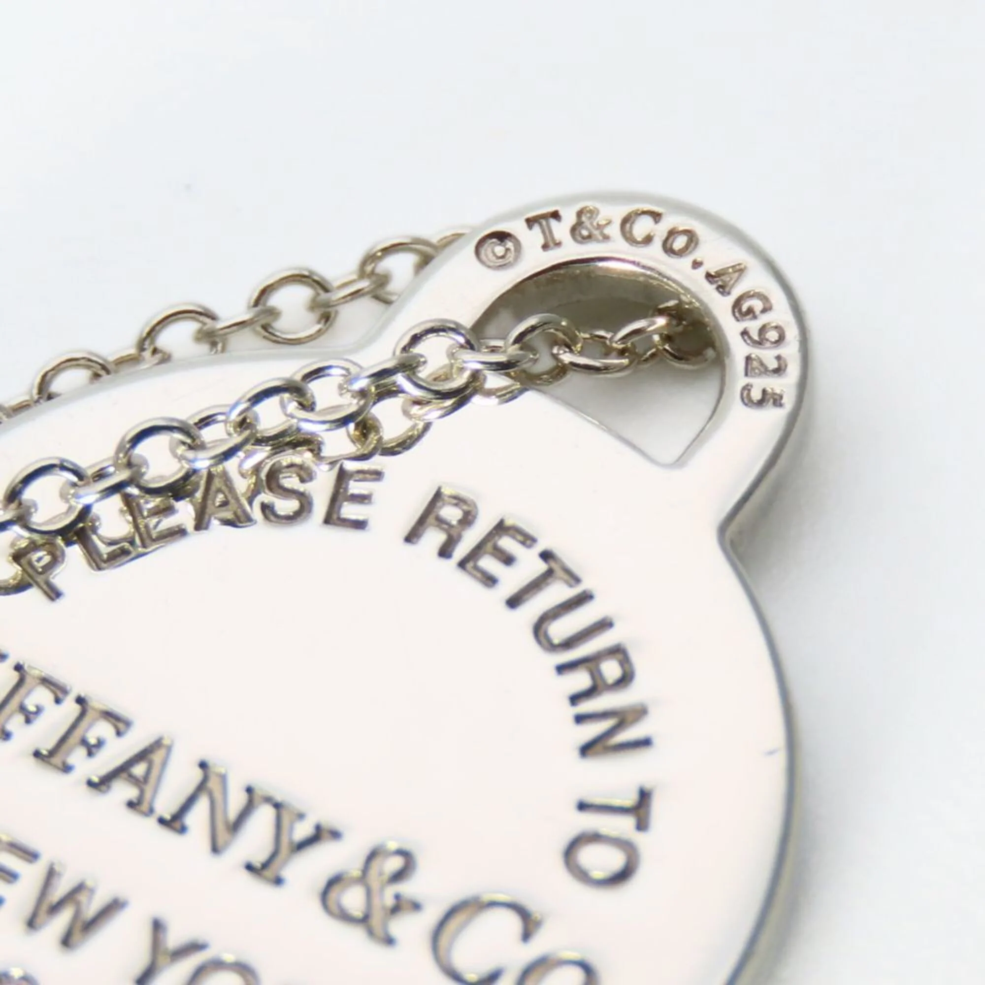 Return To Round Heart Pendant Necklace Sterling Silver Blue - Image 4