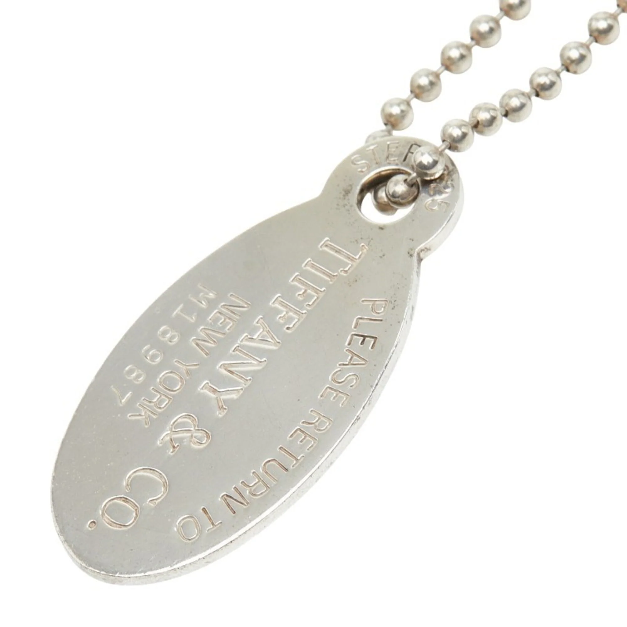 Return To Tiffany Oval Pendant Necklace Sterling Silver