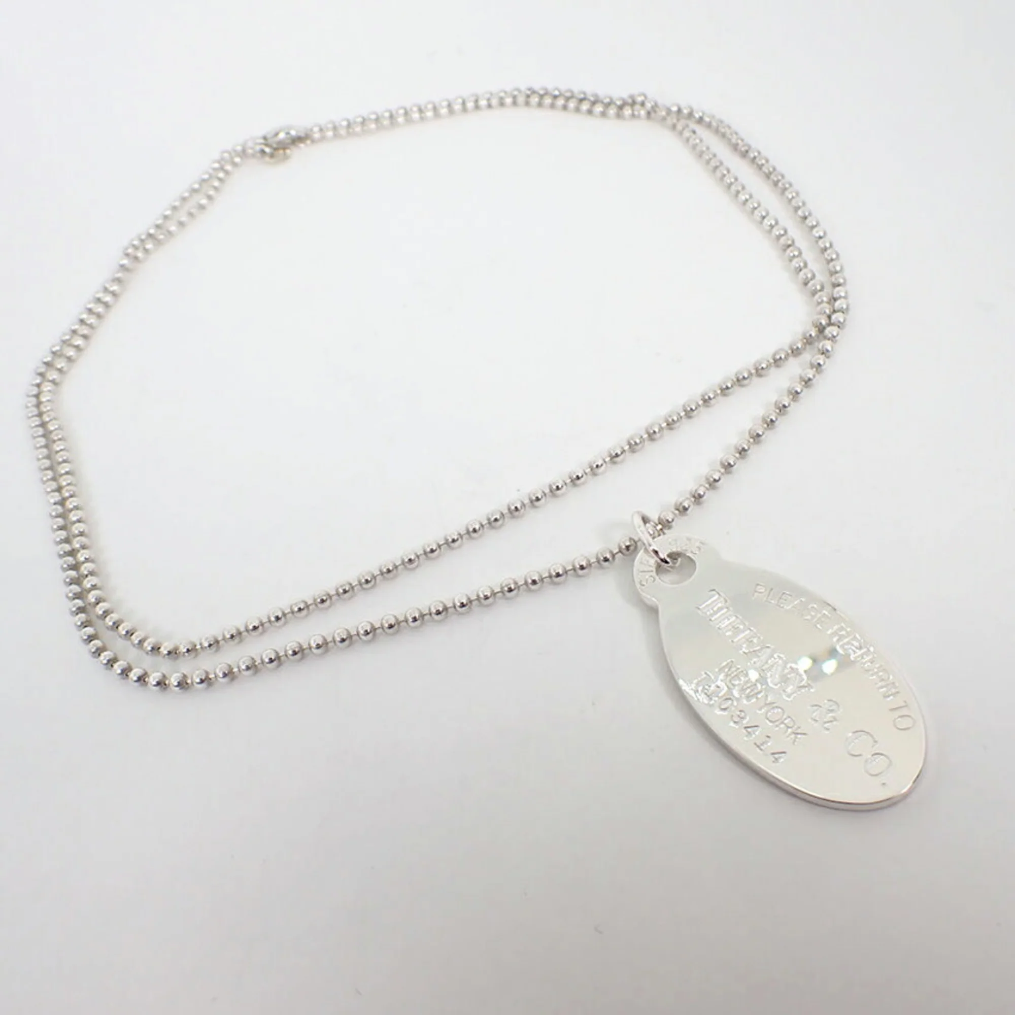 Return To Tiffany Oval Pendant Necklace Sterling Silver - Image 4