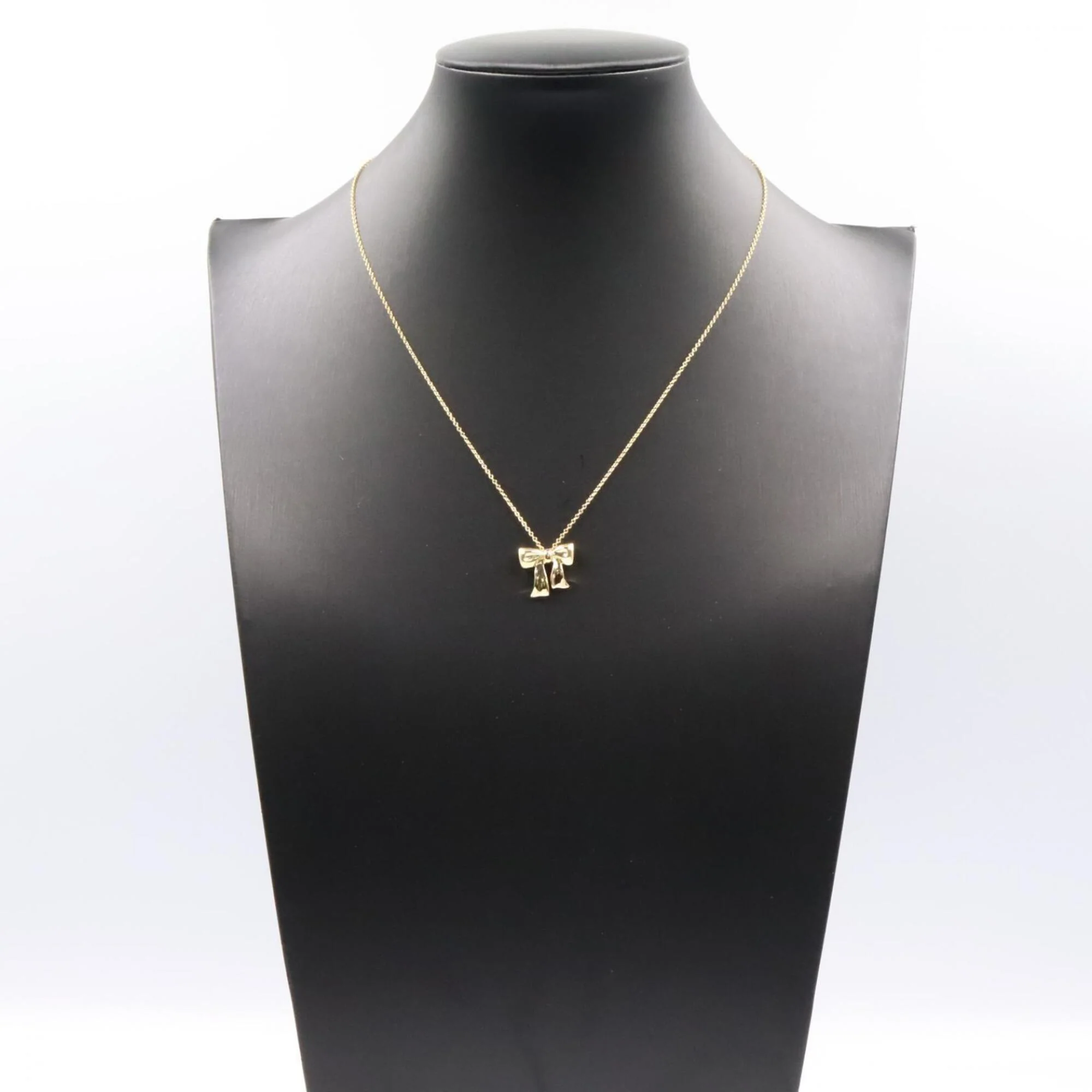Ribbon Pendant Necklace 18K Yellow Gold - Image 7