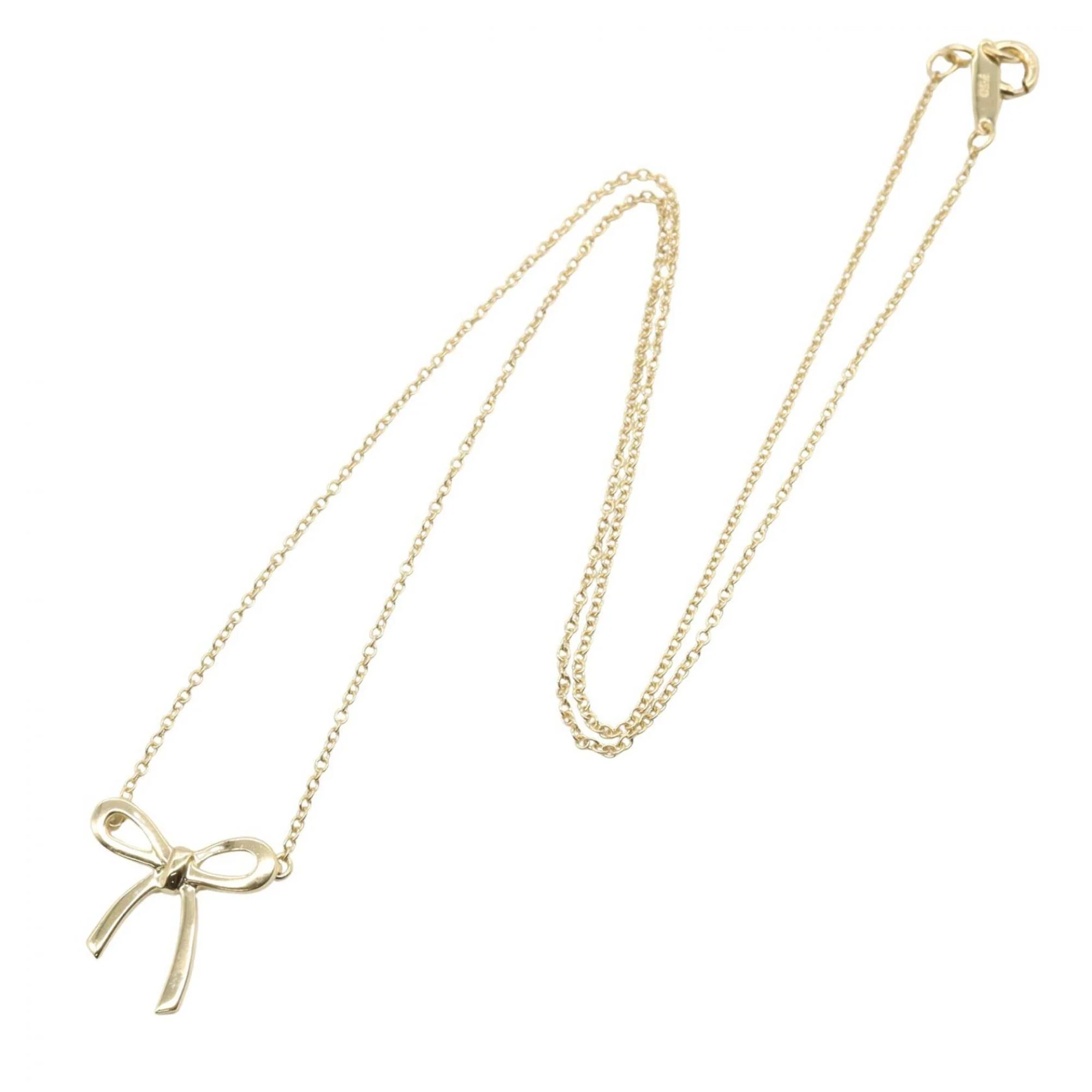 Ribbon Pendant Necklace 18K Yellow Gold - Image 2
