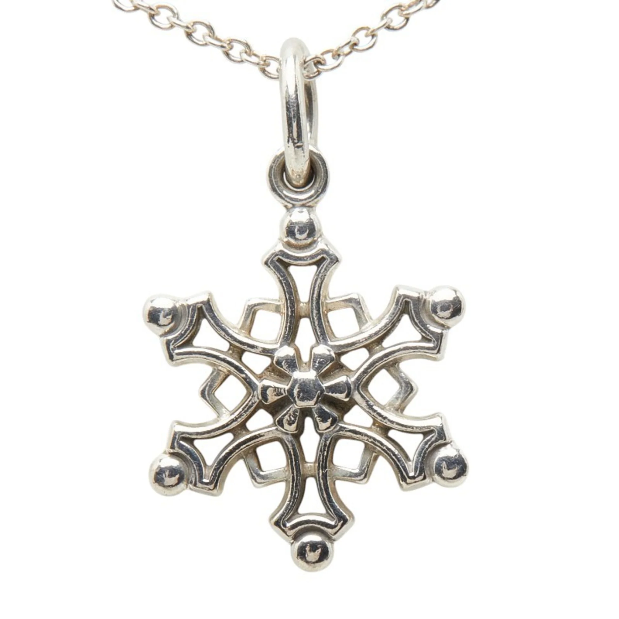 Snowflake Pendant Necklace Sterling Silver - Image 2