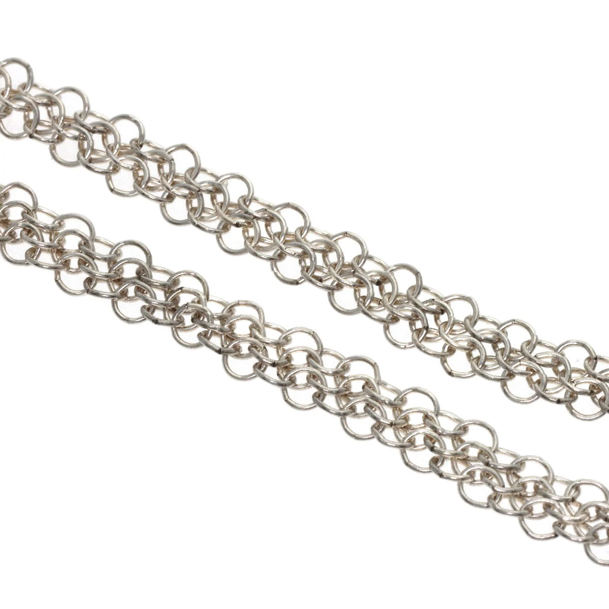 Somerset Mesh Long Pendant Necklace Sterling Silver - Image 2