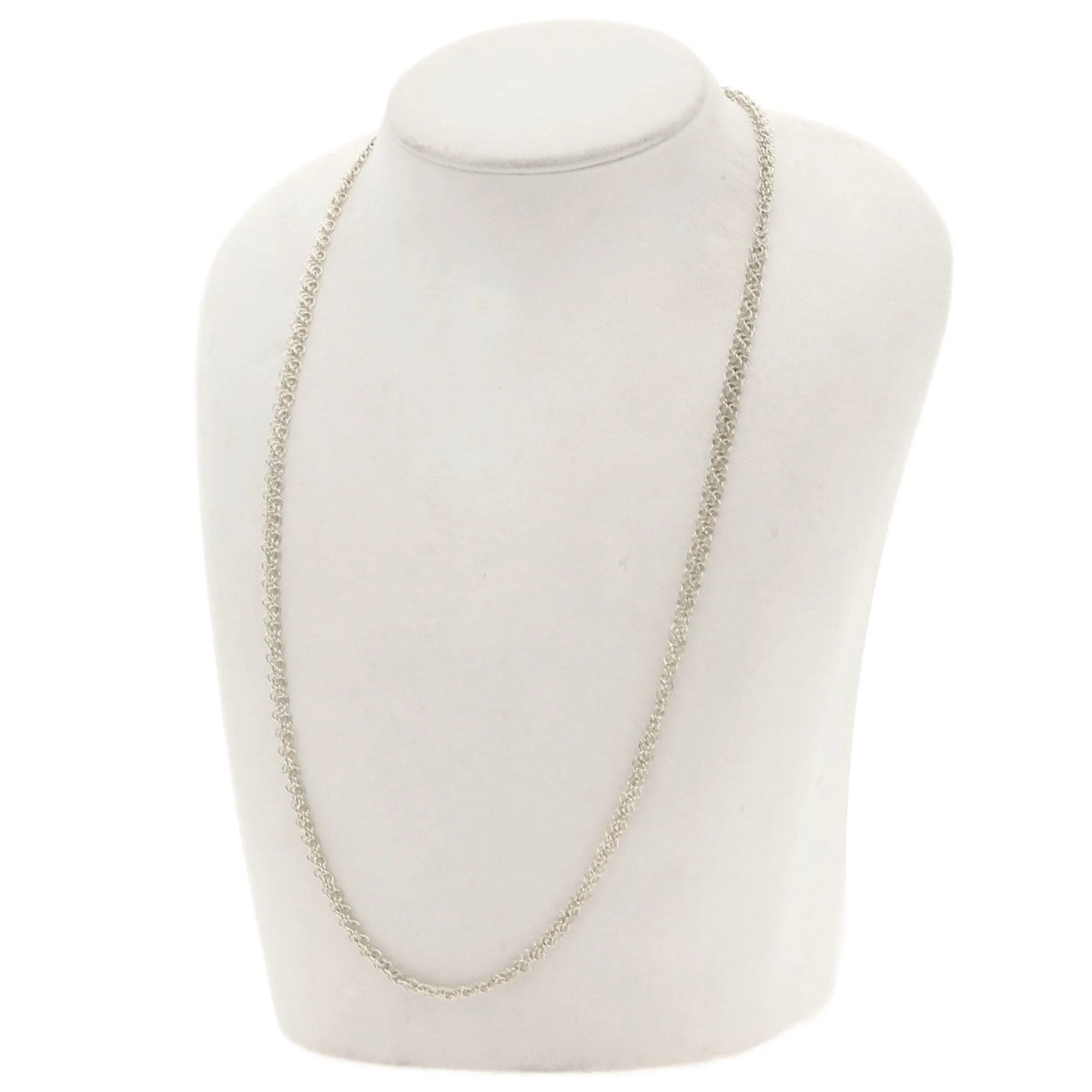 Somerset Mesh Long Pendant Necklace Sterling Silver - Image 6