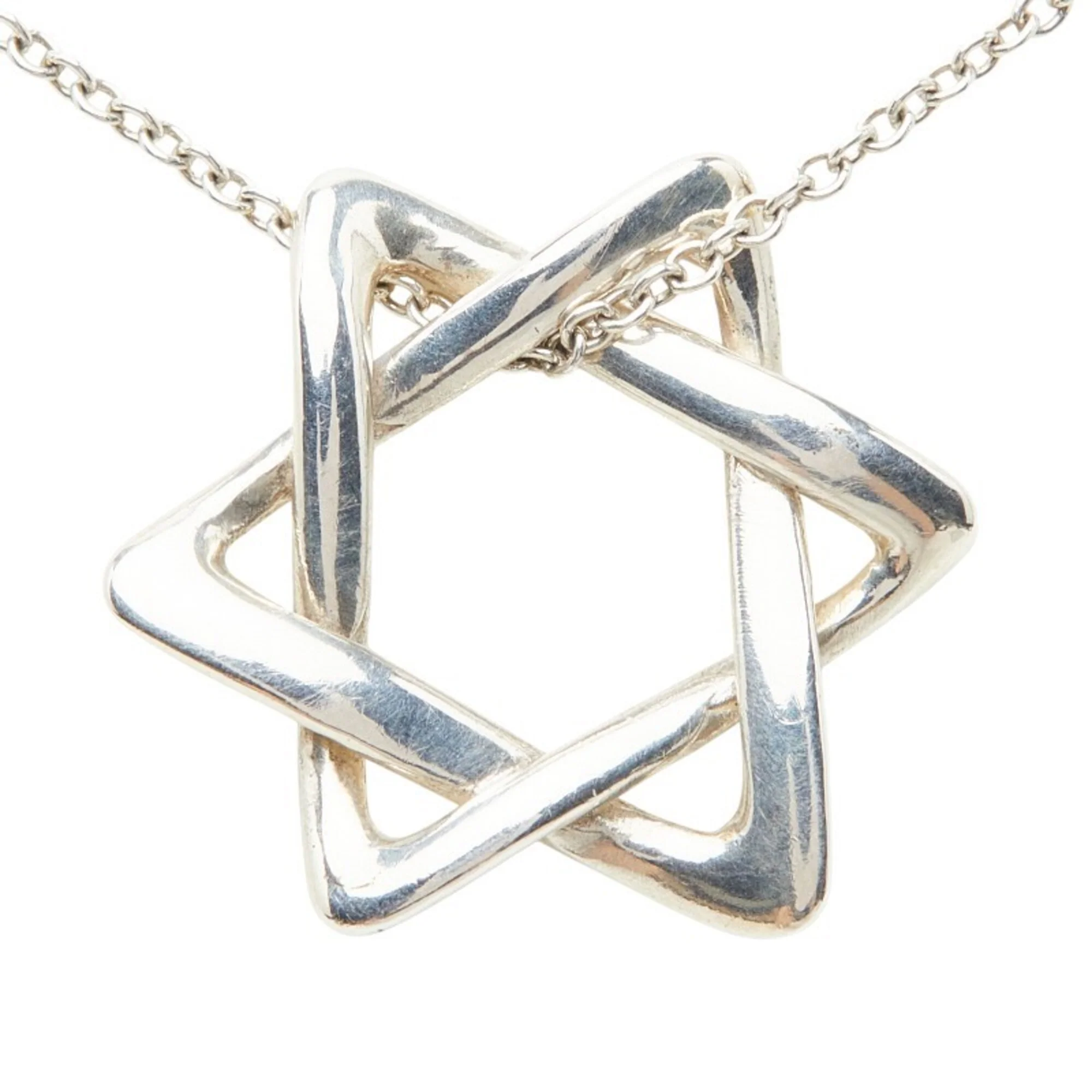 Star of David Pendant Necklace Sterling Silver - Image 3