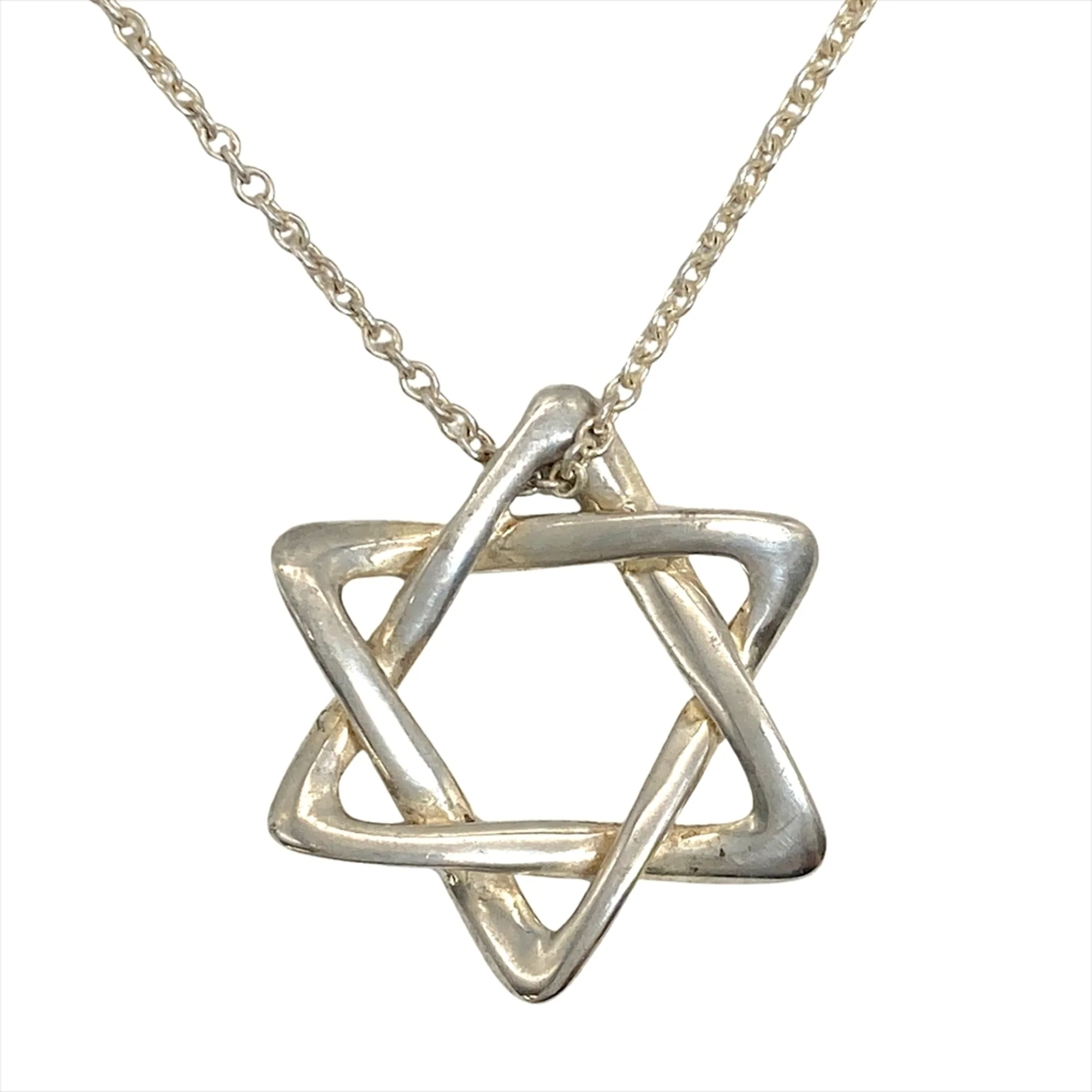 Star of David Pendant Necklace Sterling Silver - Image 3