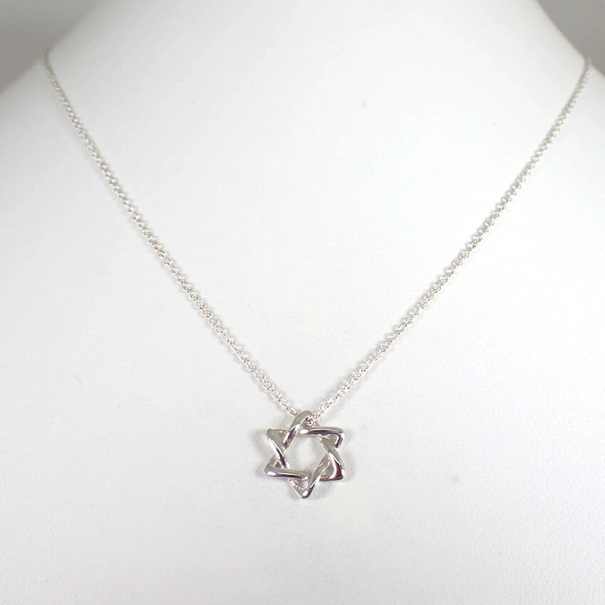 Star Of David Pendant Necklace Sterling Silver Small - Image 3