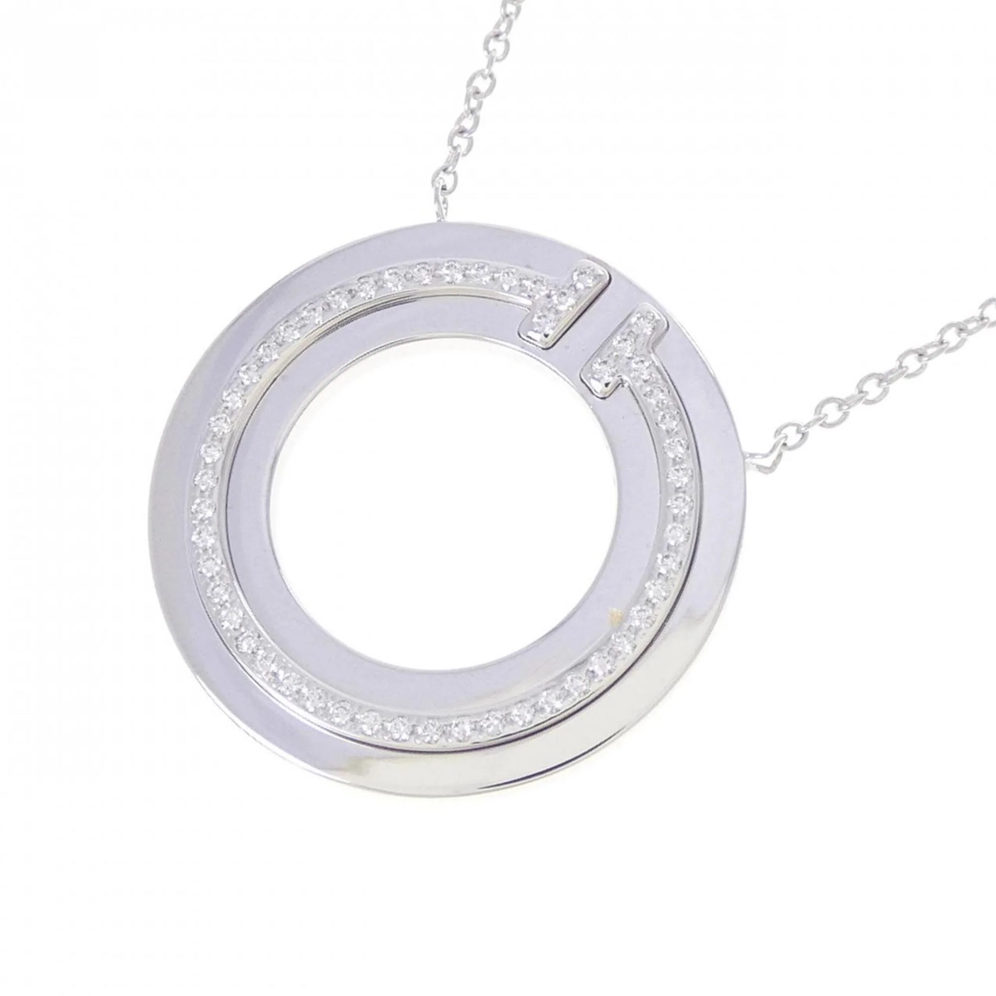 T Pendant Necklace with Diamond - Image 3